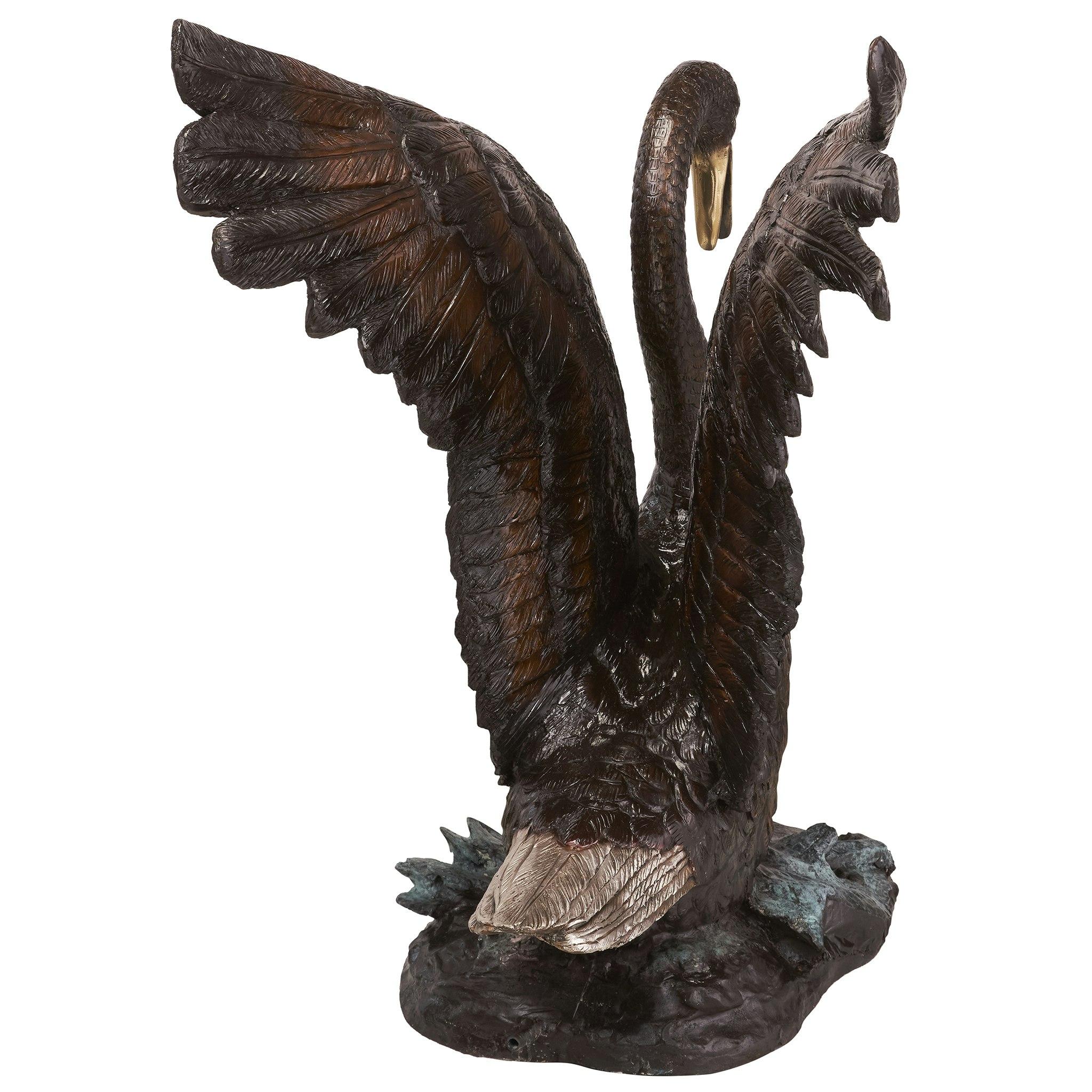 Design Toscano Grace and Beauty Swan Garden Statue