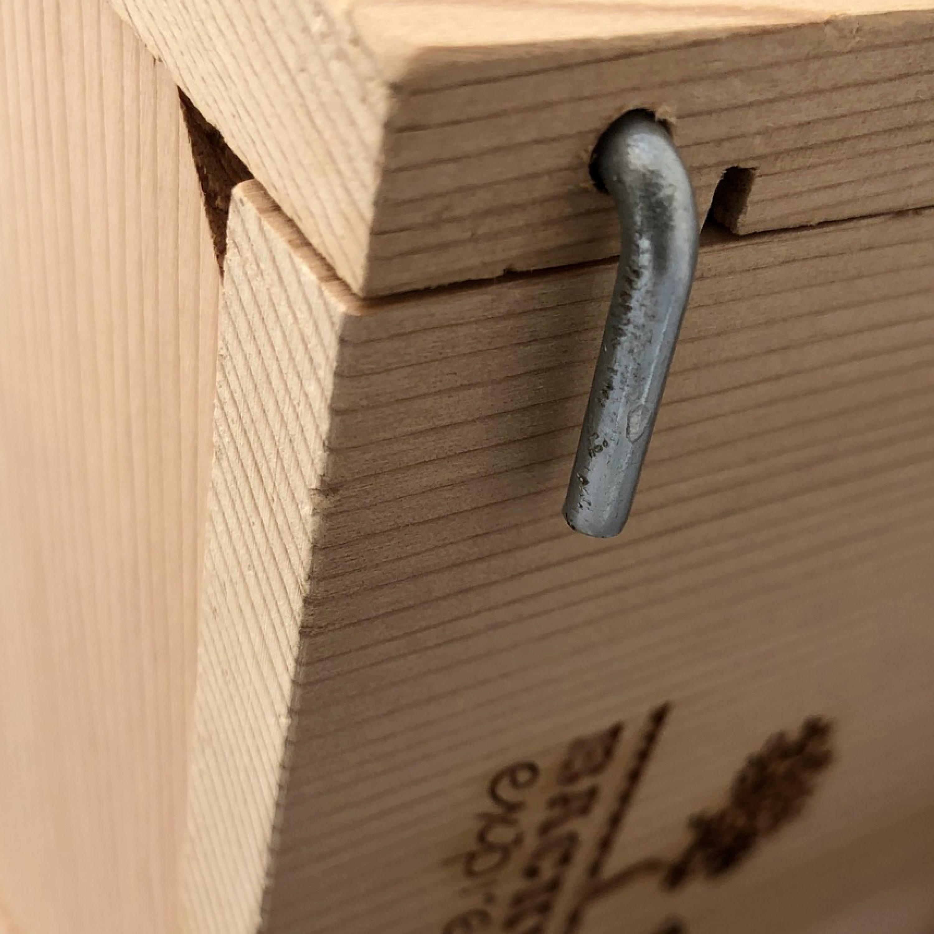 Natural Cedar Wood Birdhouse with Black Slanted Roof