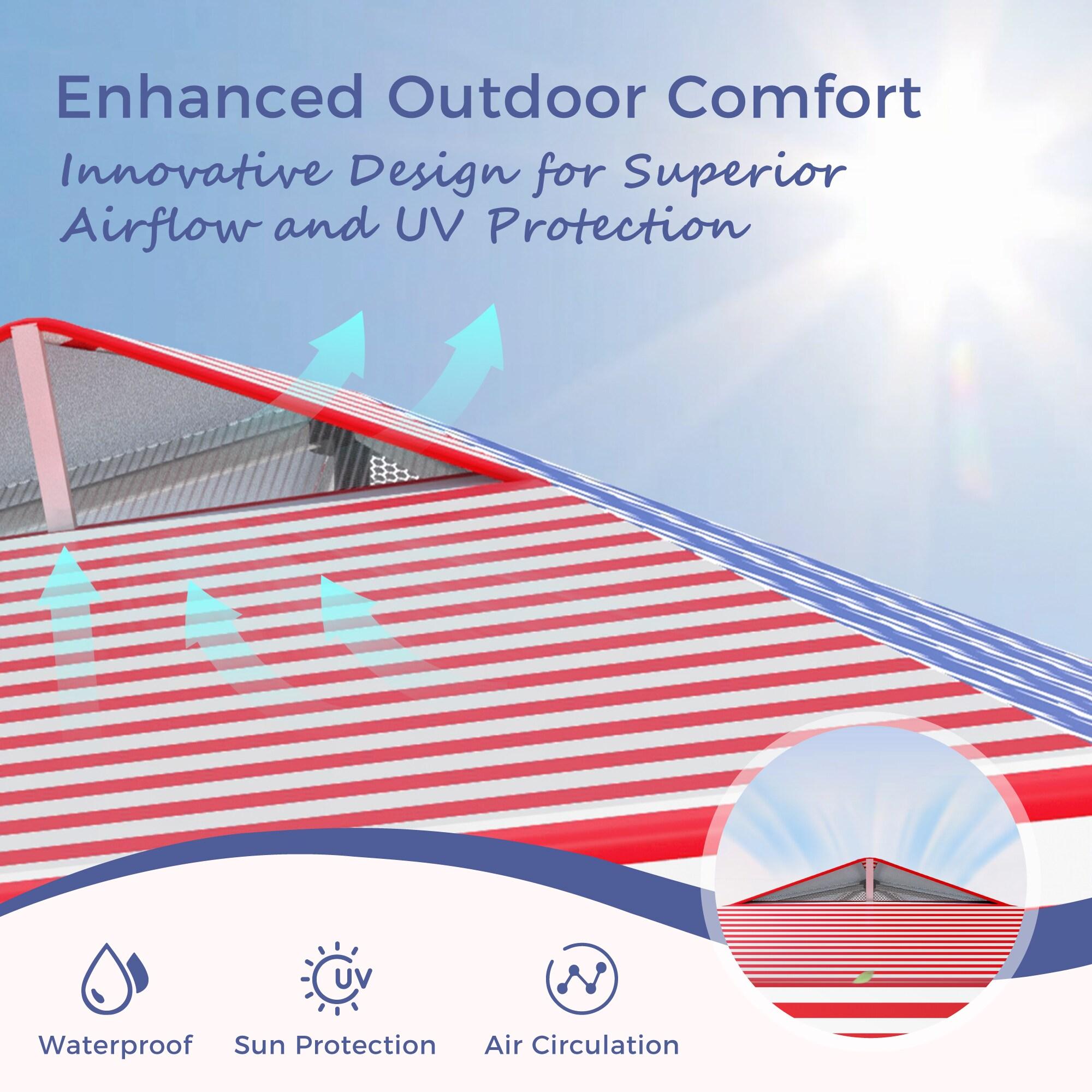 EAGLE PEAK Pop Up Canopies 10 Ft. W x 10 FT. D Metal Party Tent Canopy