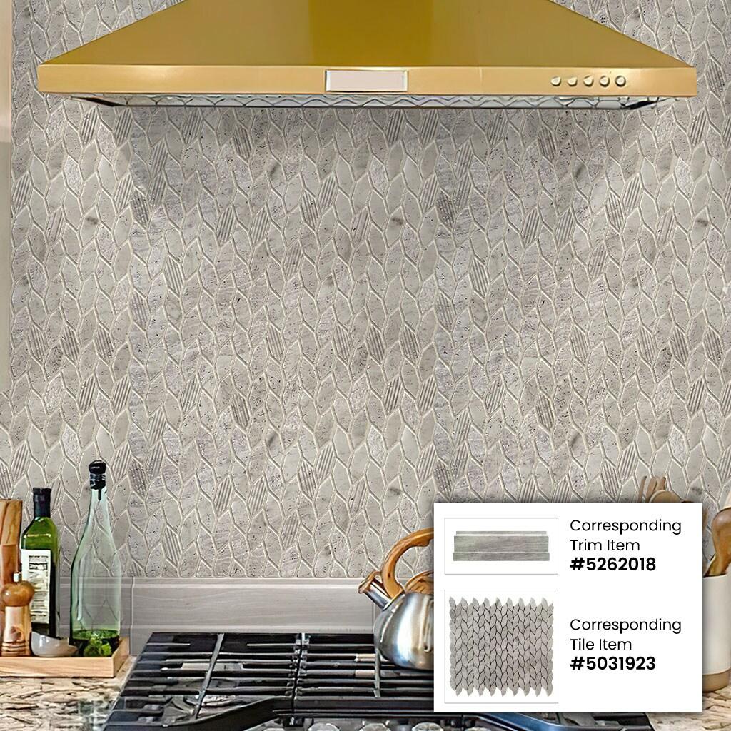 11.8" x 12" Marble Novelty Mosaic Wall & Floor Tile