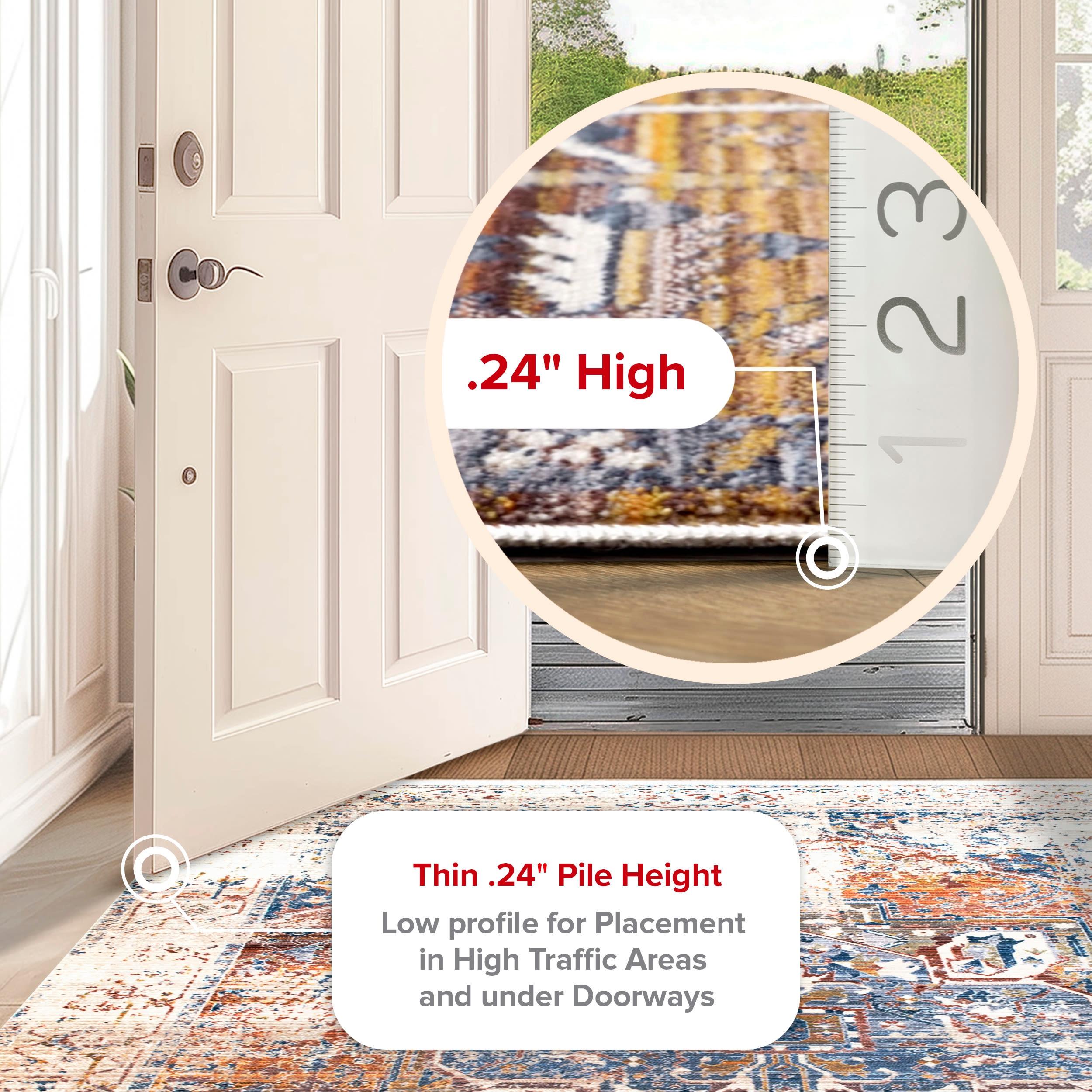 Nuloom Harriet Oriental/Persian 4x6 Indoor Area Rug for Living Room Bedroom Dining Room Kitchen, Ivory/Multicolor