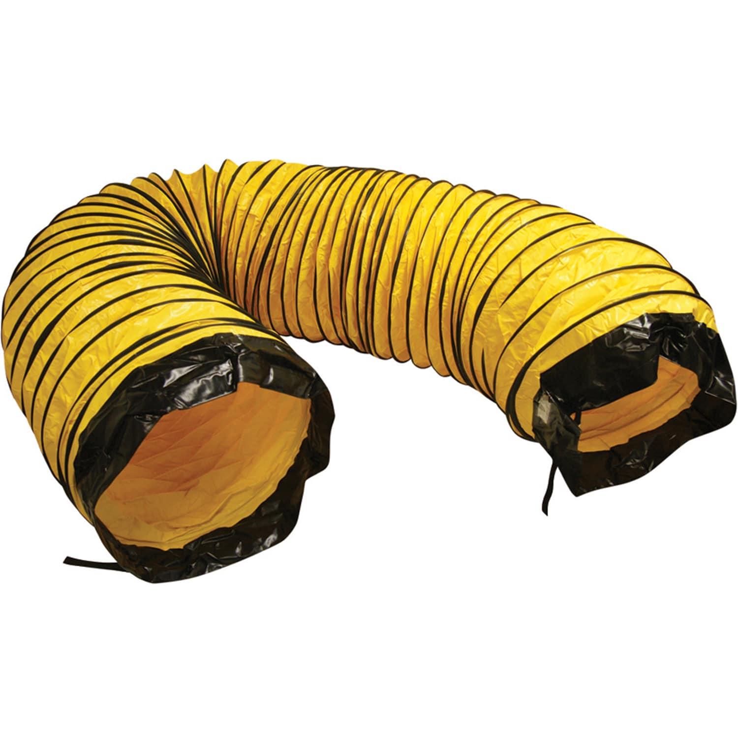 Yellow 24-Inch PVC-Coated Polyester Flexible Duct Hose