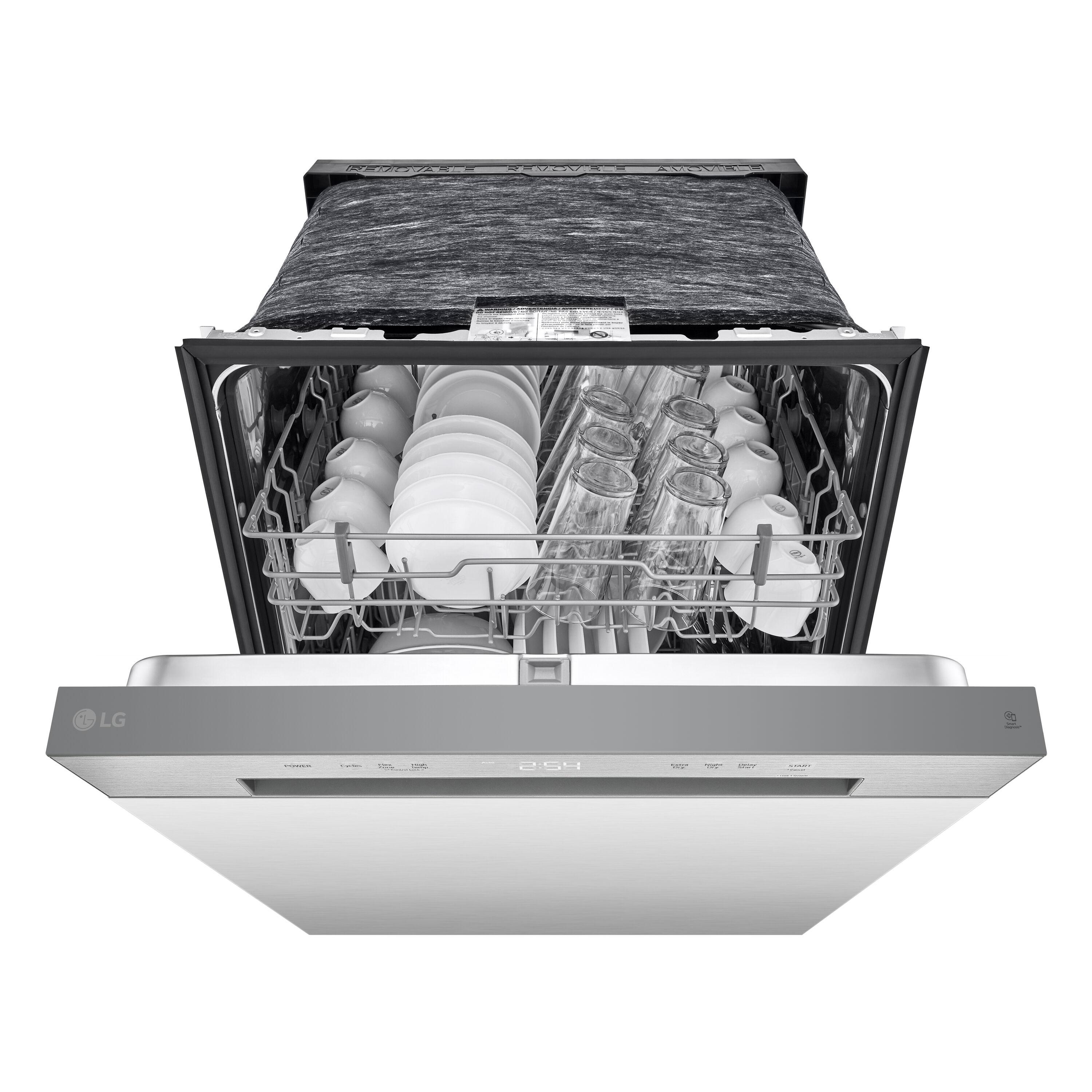 Front Control Dishwasher With Lodecibel Operation And Dynamic Dry