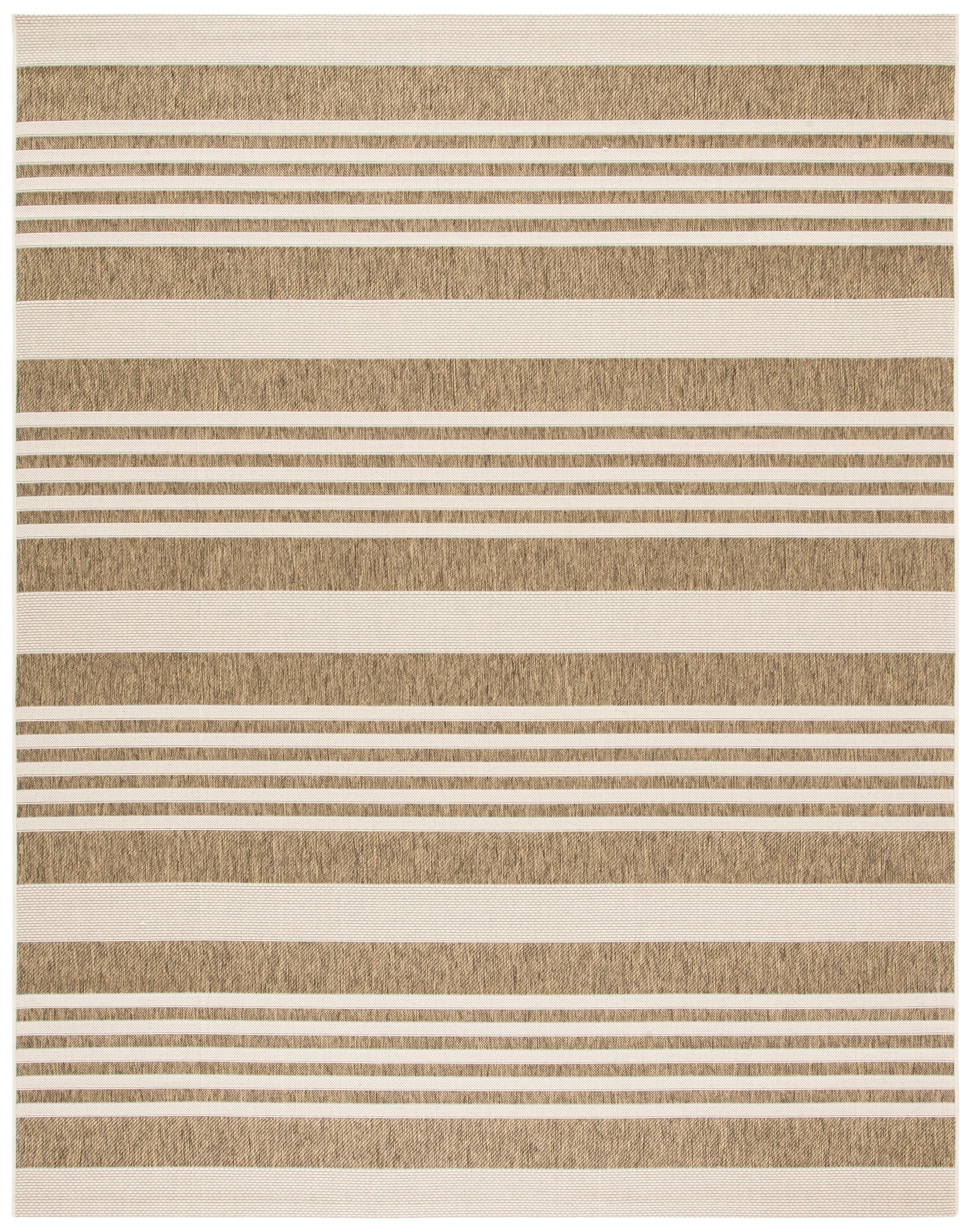 Courtyard CY6062 Power Loomed Indoor/Outdoor Area Rug - Brown/Bone - 8'x11' - Safavieh.