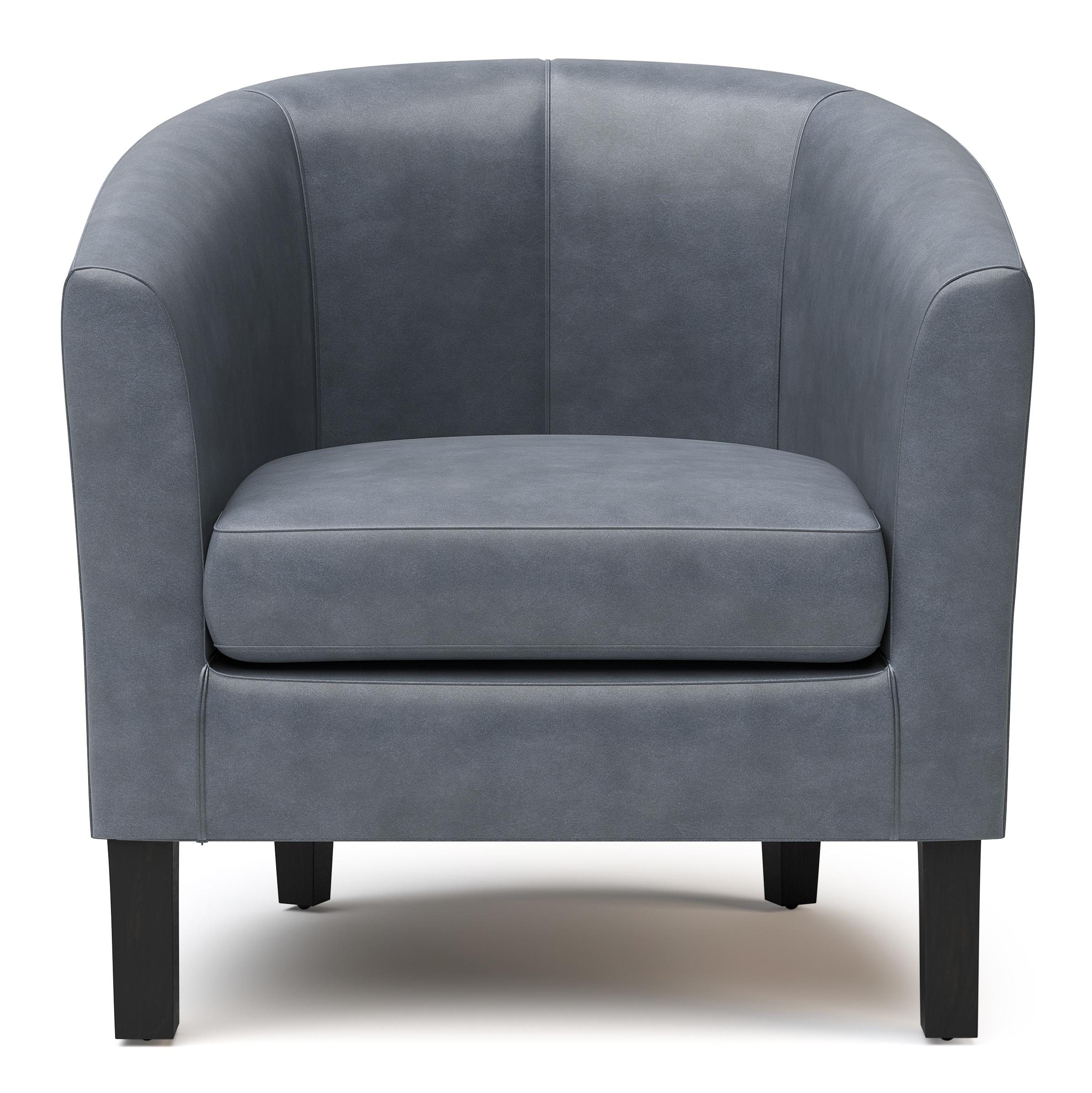 Austin 30 inch Wide Contemporary Tub Chair in Stone Grey Vegan Faux Leather