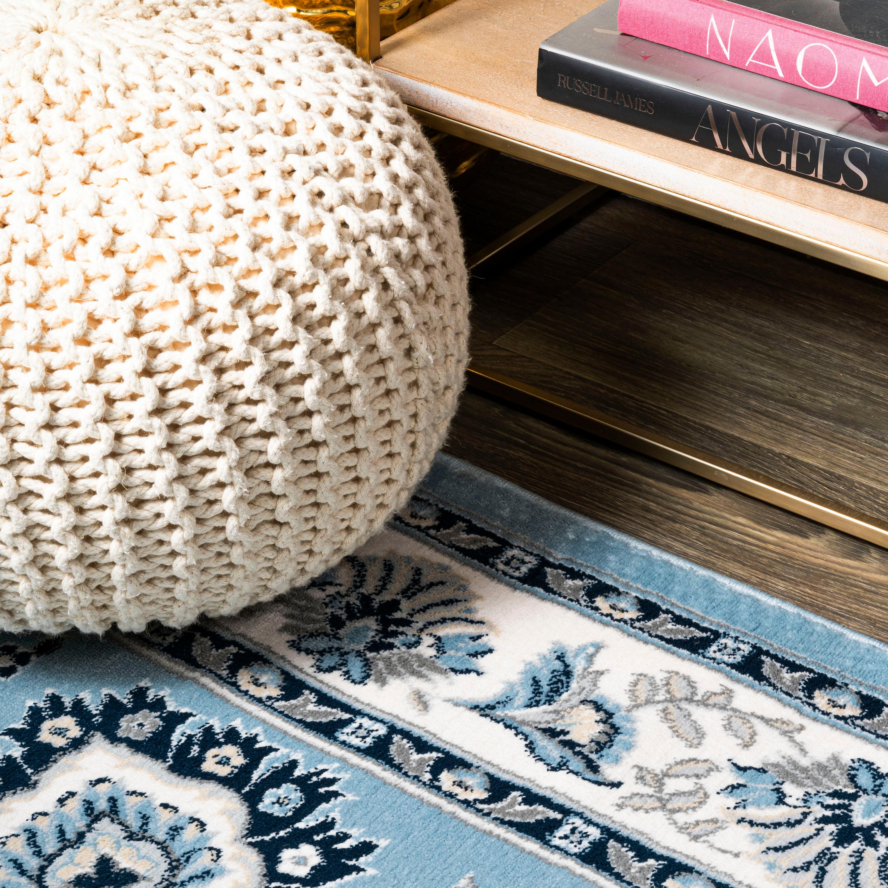 3'x 5' Cherie French Cottage Area Rug, Blue/Cream - JONATHAN Y