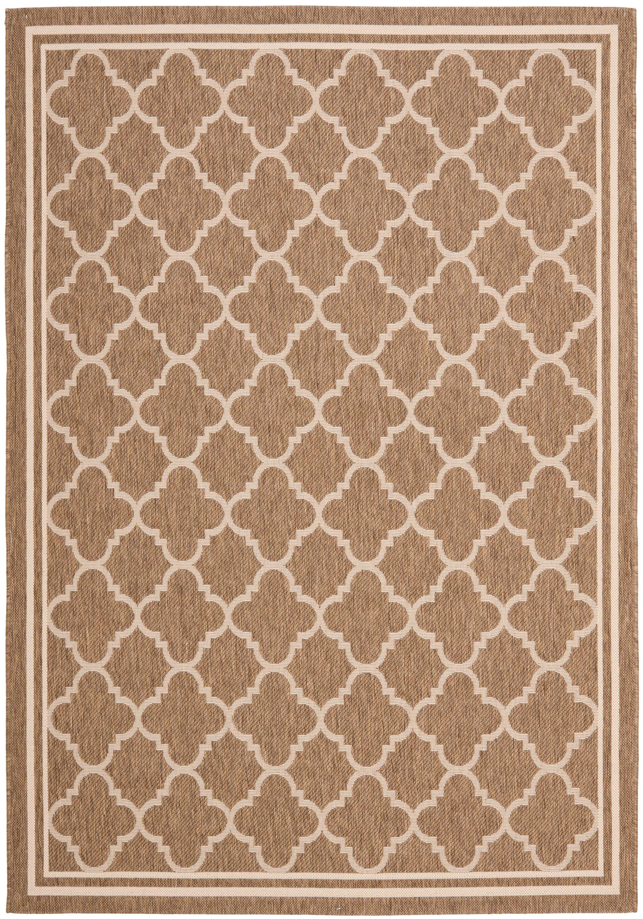 Courtyard CY6918 Power Loomed Indoor/Outdoor Accent Rug - Brown/Bone - 2'x3'7" - Safavieh.