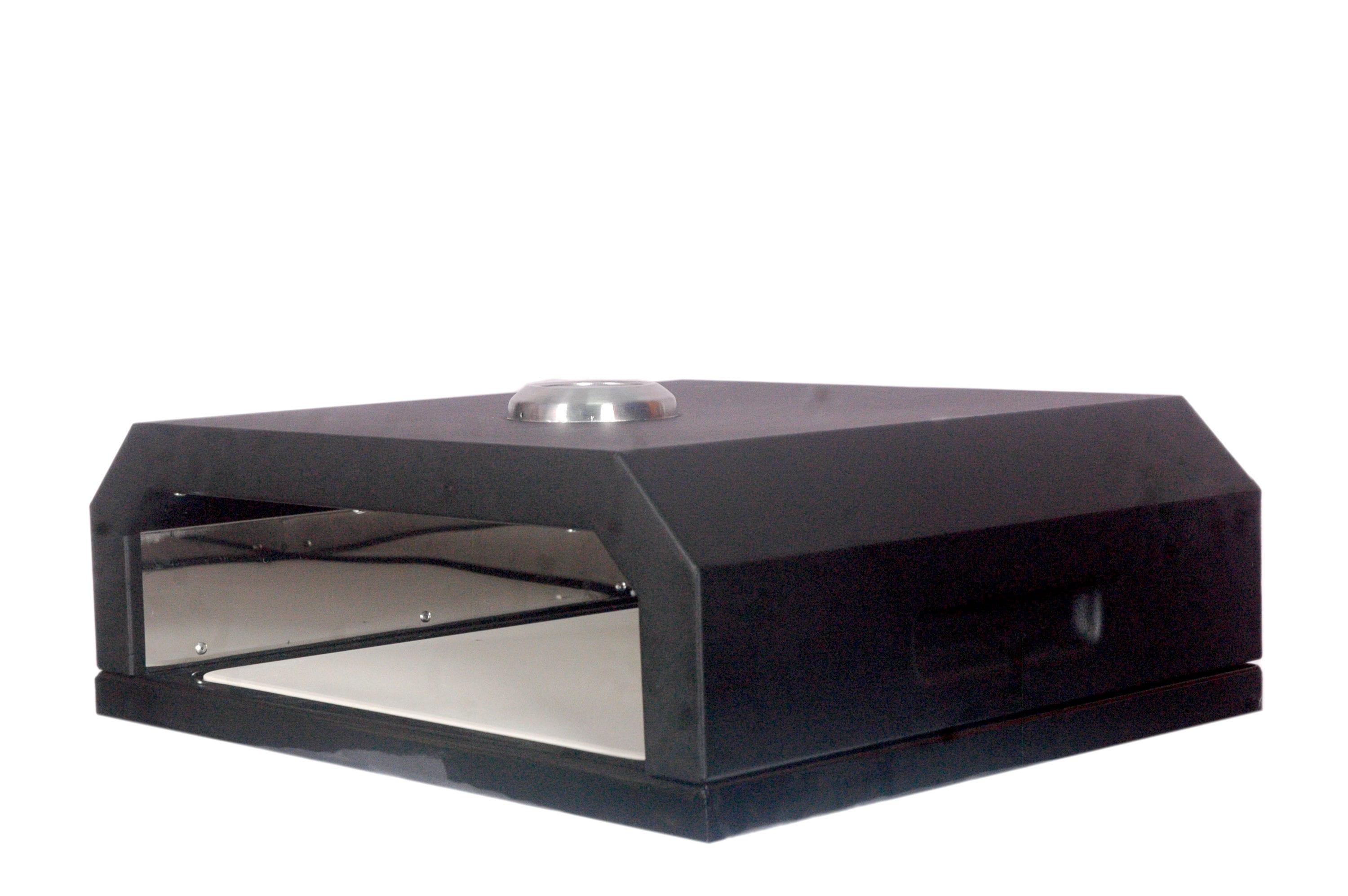 GrillFest Grill Top Outdoor Pizza Oven - Baking Stone, Stainless Steel Sides