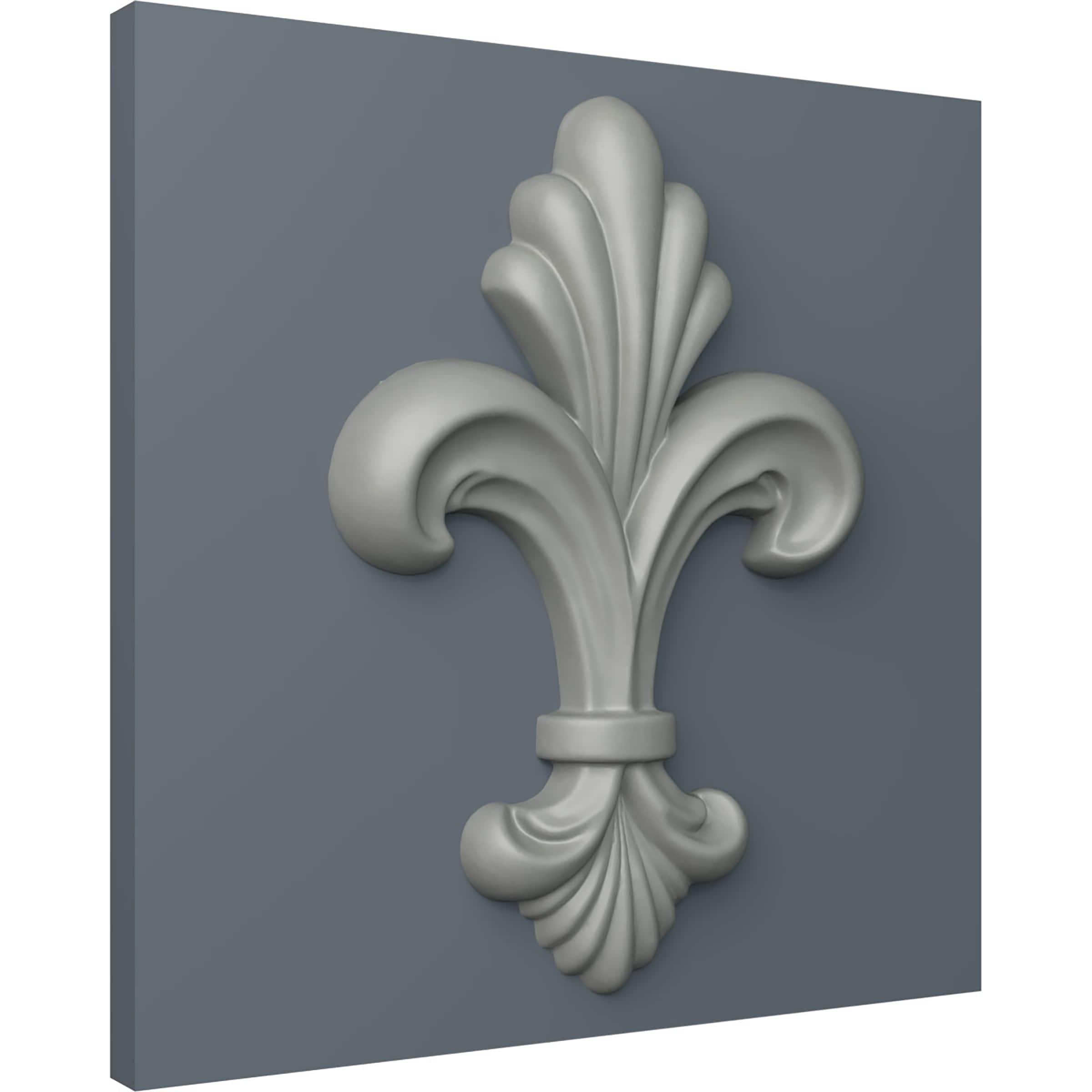 Ekena Millwork 4"W x 6"H x 5/8"P Fleur-de-lis Large Onlay