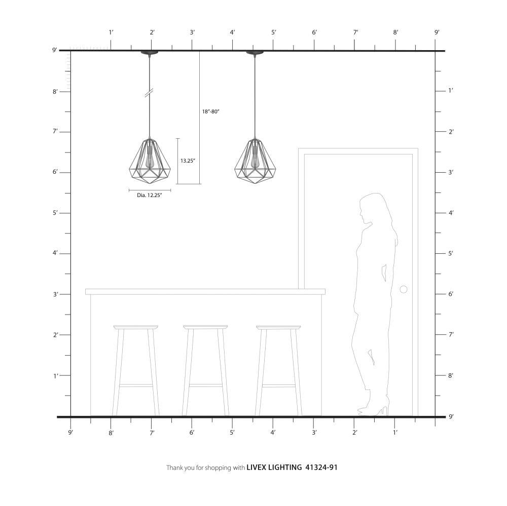 Livex Lighting Knox 1 - Light Pendant in  Brushed Nickel