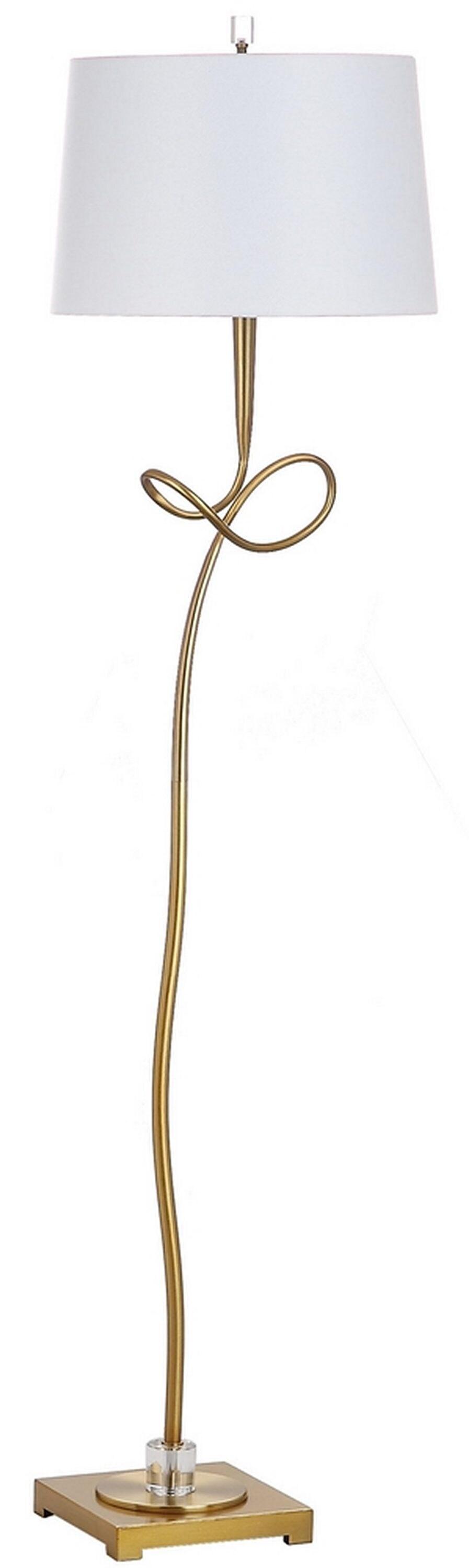 Safavieh Liana 66.5 in. H Modern Floor Lamp, Gold/Off White Shade