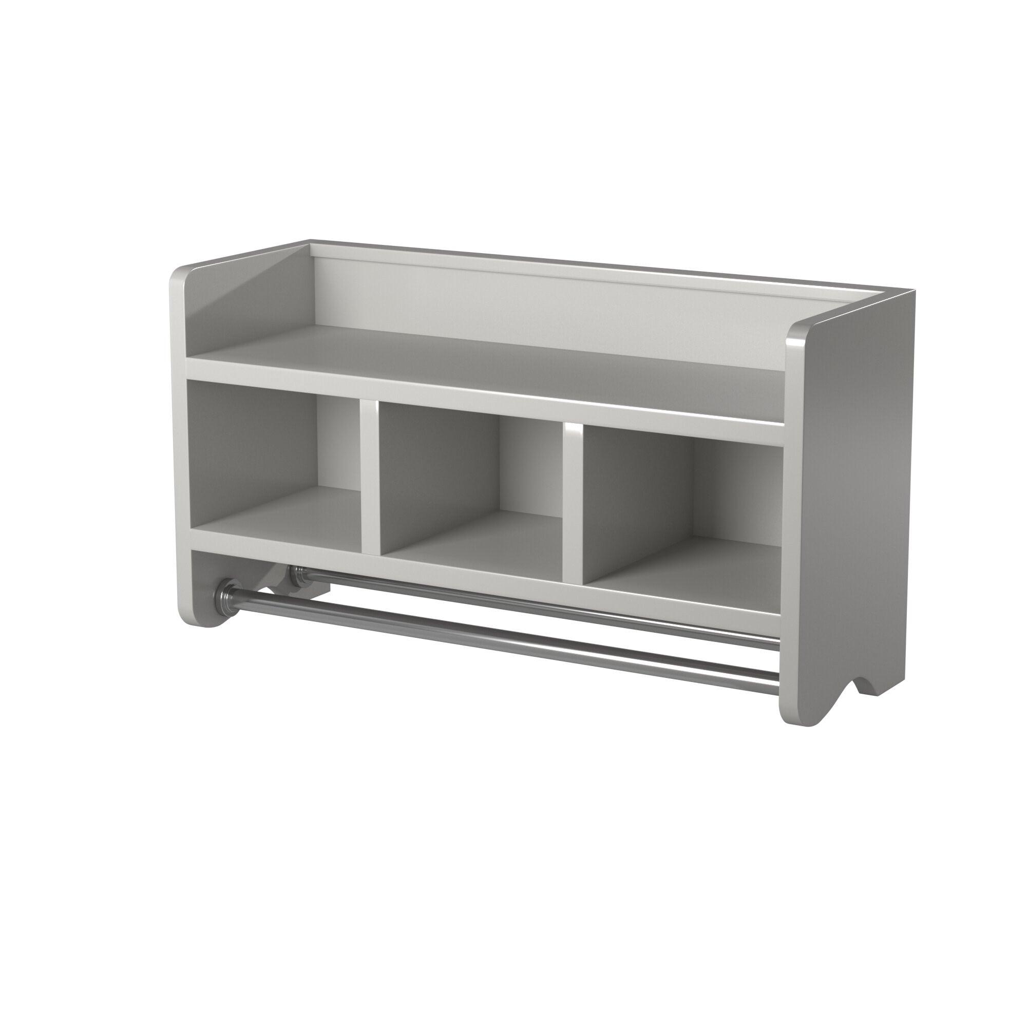 Decorative Wall Cabinet Gray 25" - Alaterre Furniture