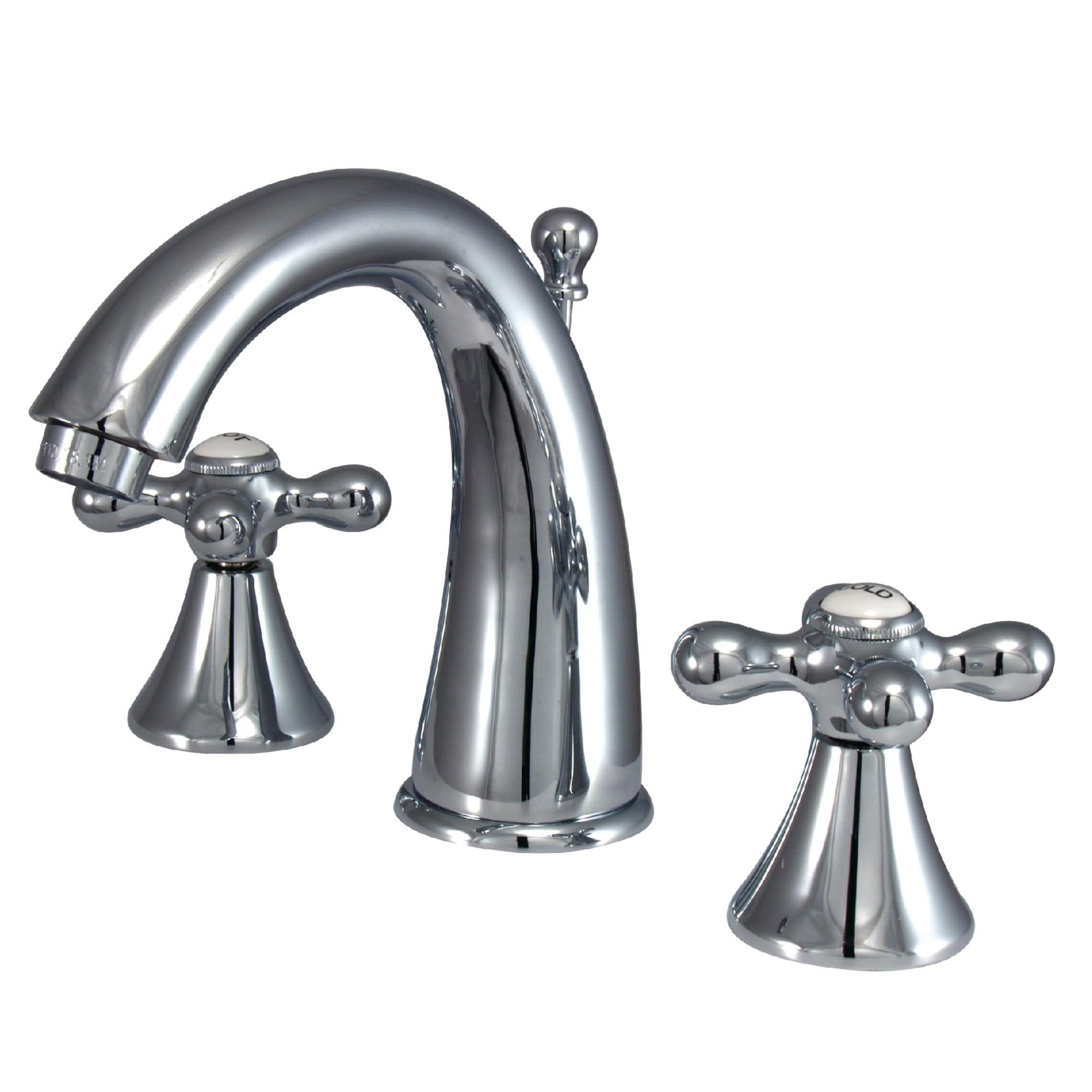 Widespread Bathroom Faucet with Drain Assembly