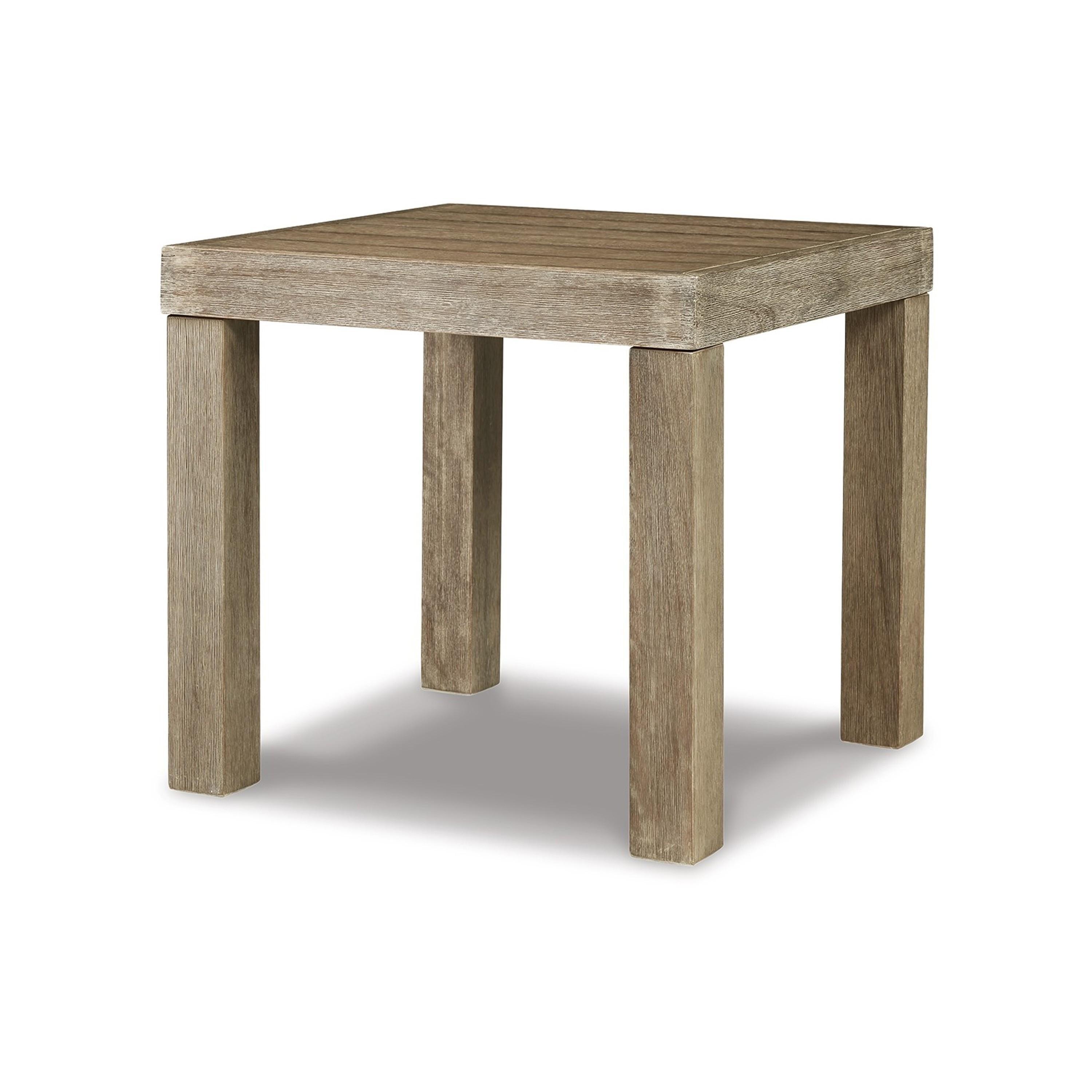 Viva Furniture Square Eucalyptus Outdoor Side Table