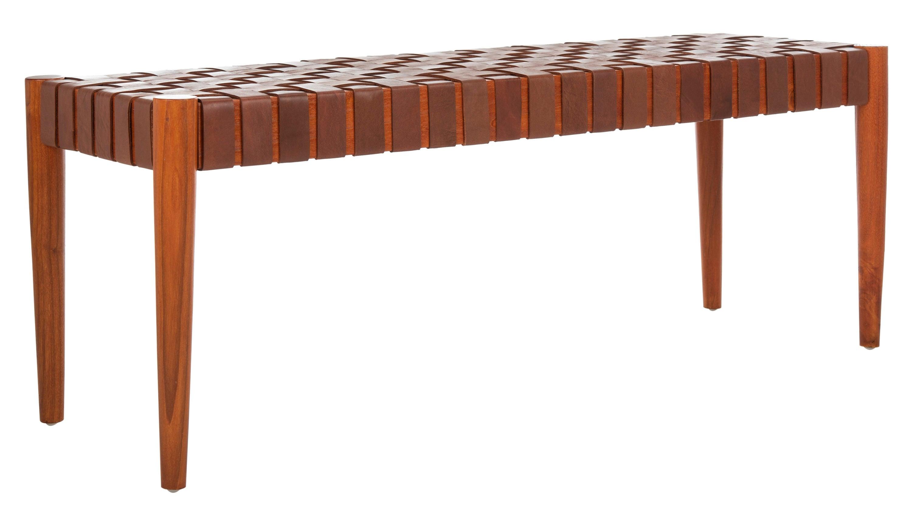 Orin 47" Woven Leather Bench