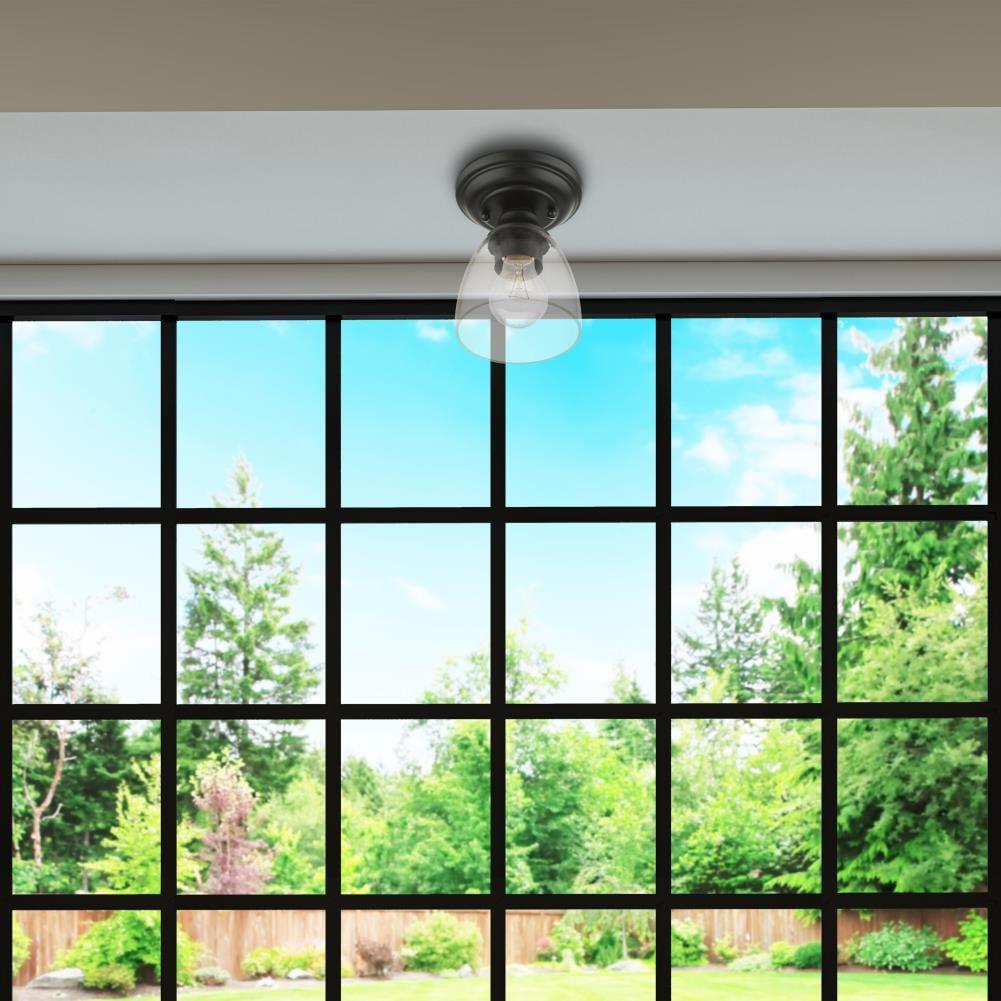 Livex Lighting Montgomery 1 - Light Flush Mount in  Black
