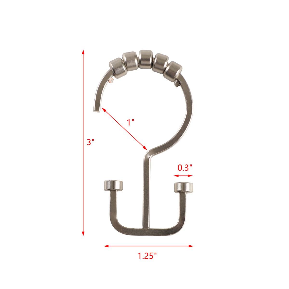 Utopia Alley Deco Steel Shower Curtain Hook (Set of 12)