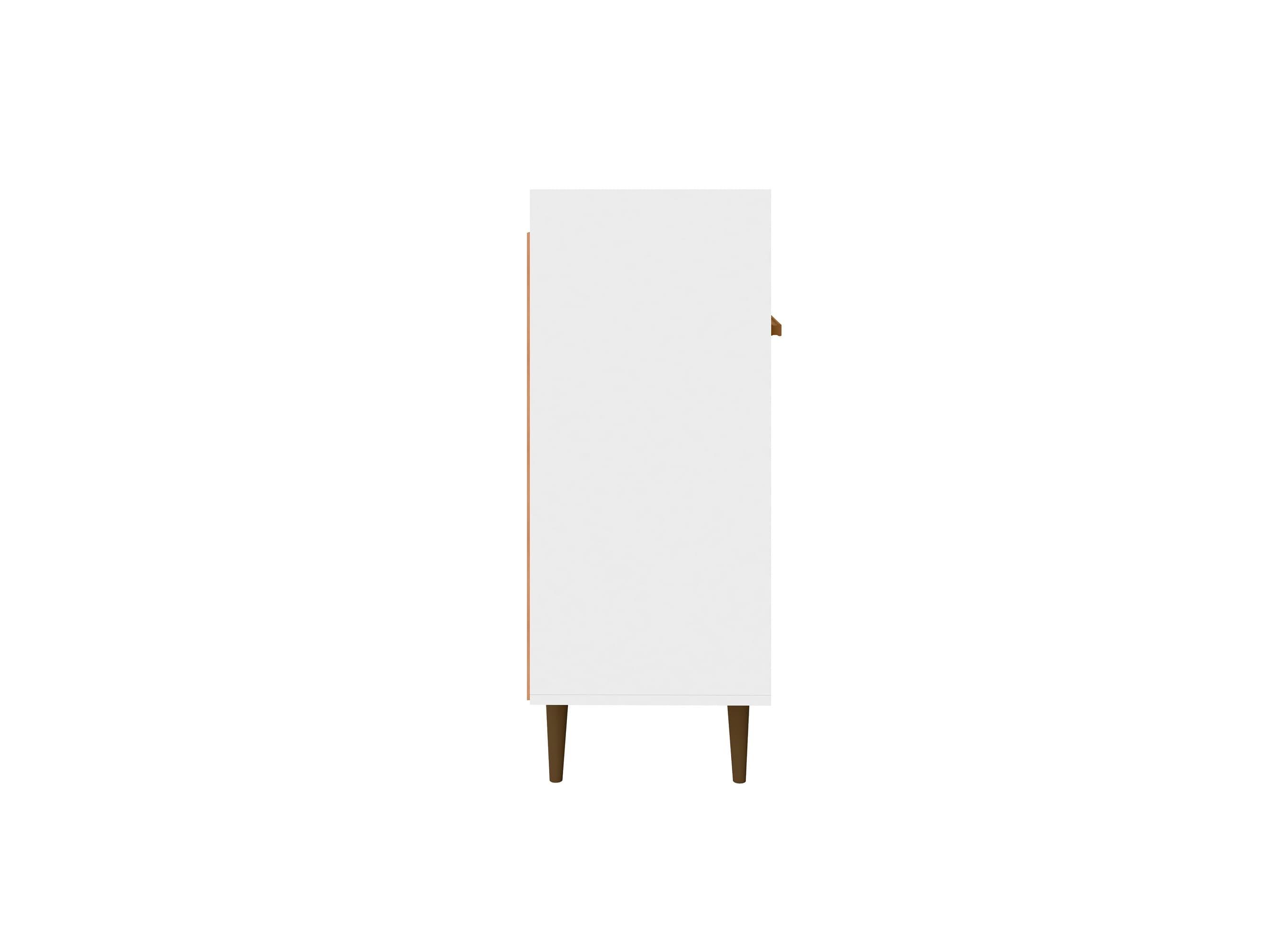 53.54" Bradley Buffet Stand White - Manhattan Comfort: Mid-Century Modern Storage Console