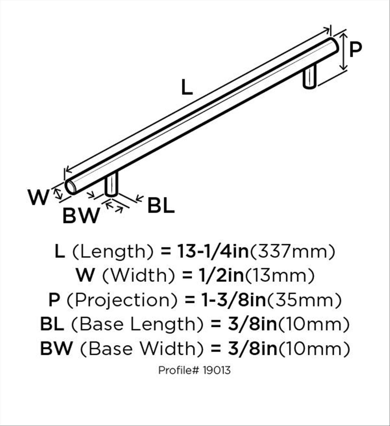 Wayfair Basics® Bar Pulls 10 1/16" Center to Center Bar Pull