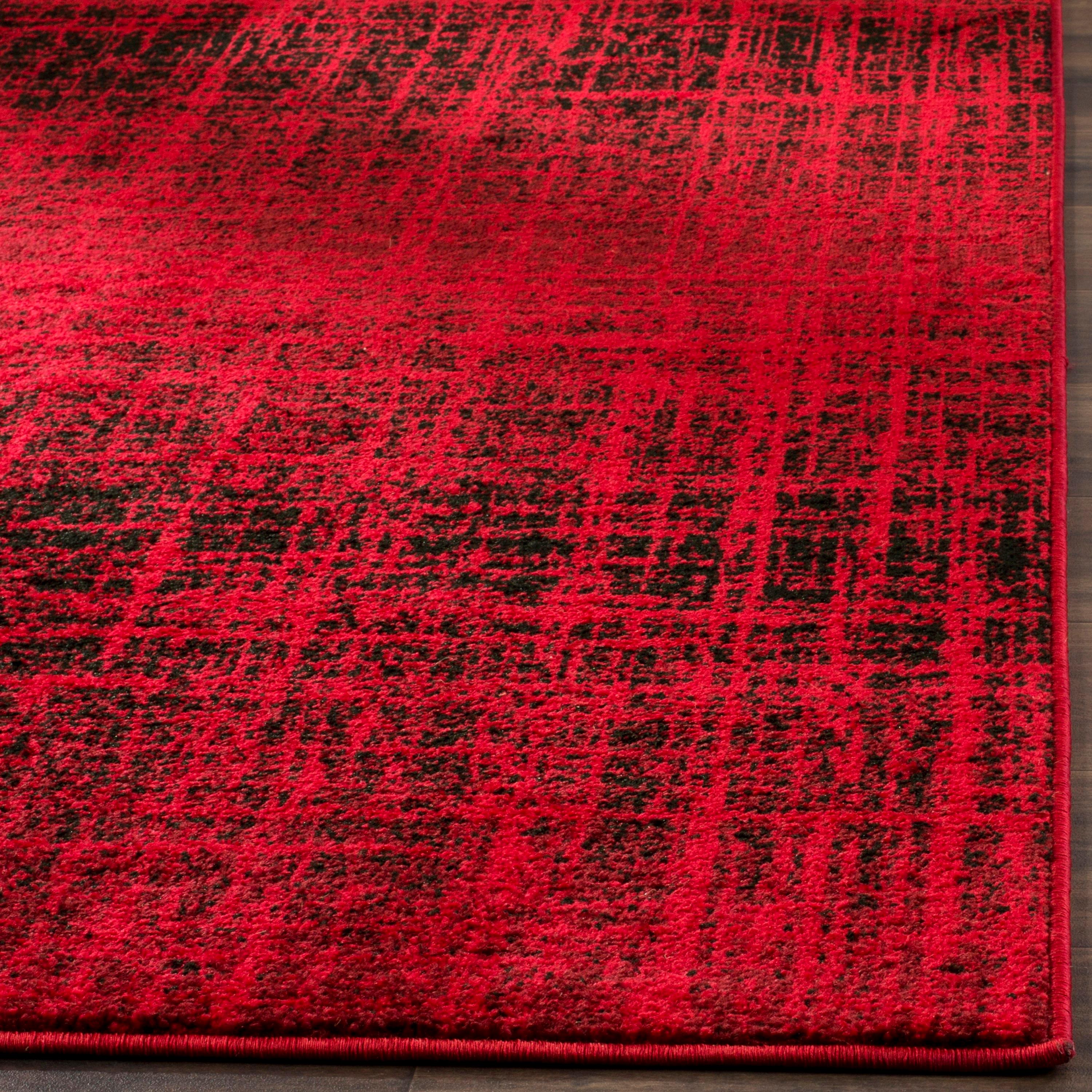 Adirondack ADR116 Machine Made Indoor Accent Rug - Red/Black - 3'x5' - Safavieh