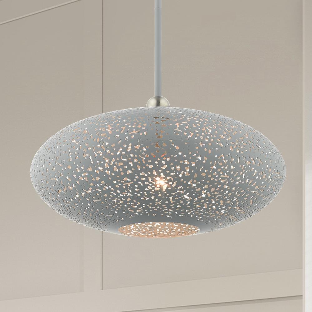 Livex Lighting Charlton 1 - Light Pendant in  Nordic Gray
