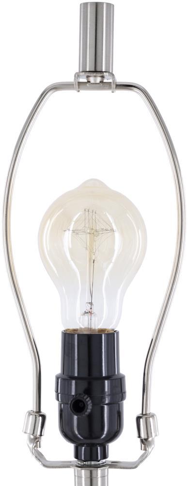 Becker Polished Silver Metal and Natural Marble Floor Lamp with White Linen Shade