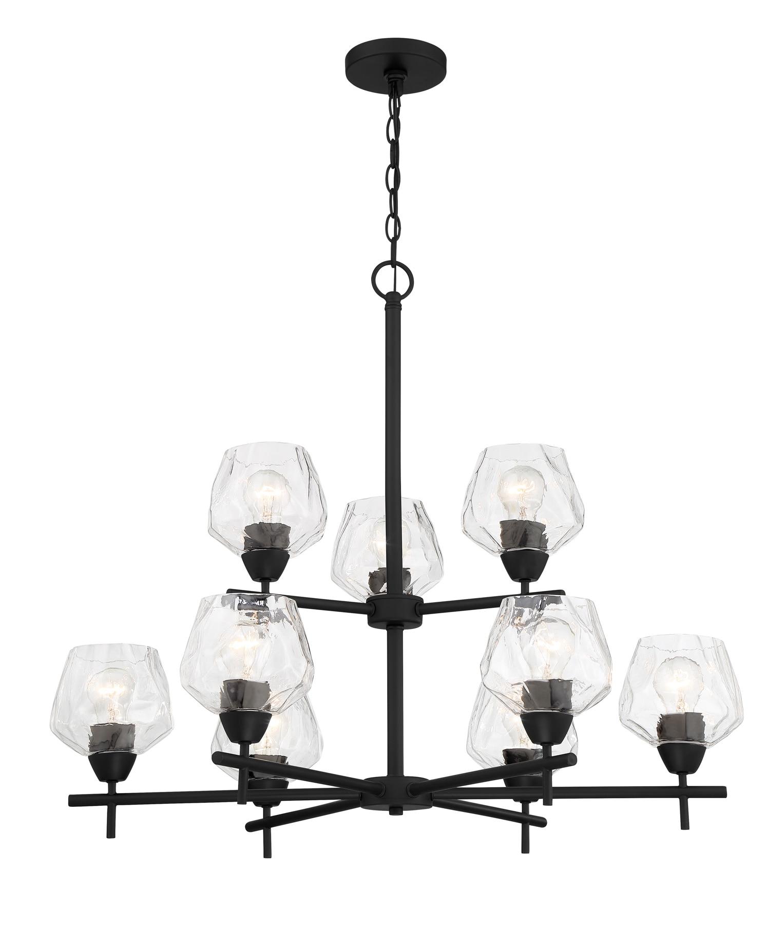 9 Light Chandelier-Coal Finish    -Traditional Installation Minka Lavery 2179-66A