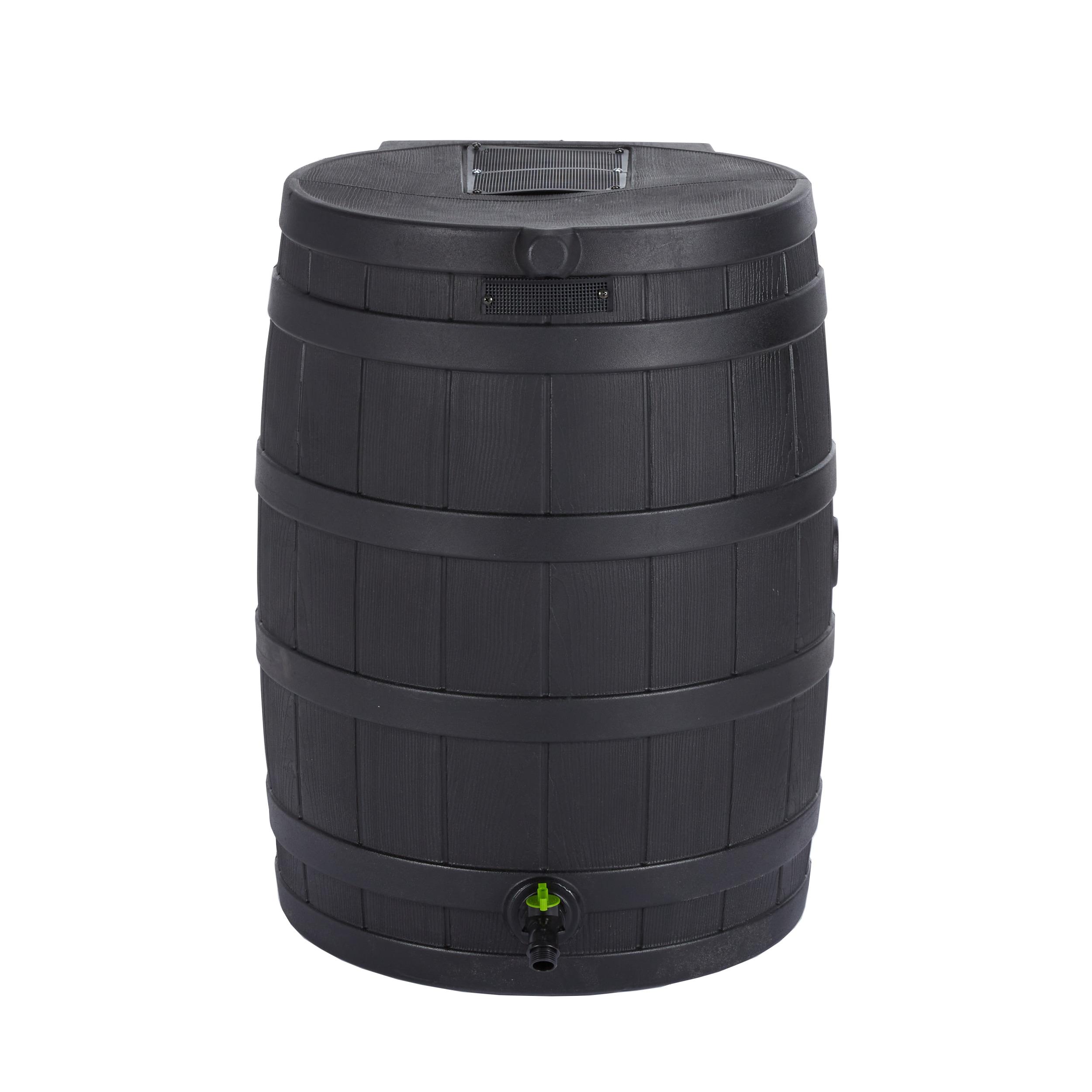 Good Ideas 50 Gallons Plastic Drainable Dual Overflow Rain Barrel