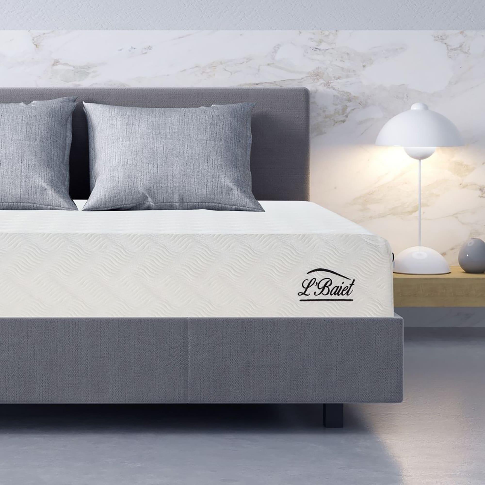 L’Baiet 12” Gel Memory Foam Mattress, Twin Size / Bed in a Box / Medium Firm / Breathable Cooling-Gel Comfort Technology / Pressure Relief / Comfy Support / Soft Fabric Cover / CertiPUR-US Certified