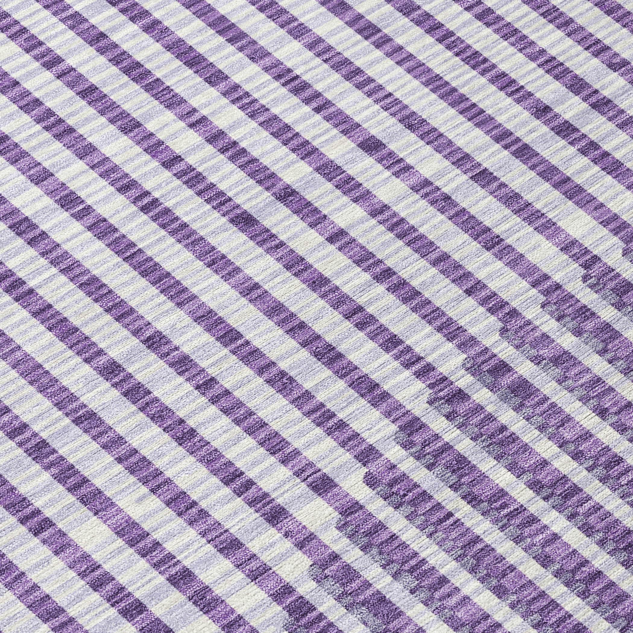Addison Rugs Chantille Indoor/Outdoor Transitional Geometric, Abstract Purple Washable Rectangle Rug, 1'8" x 2'6"