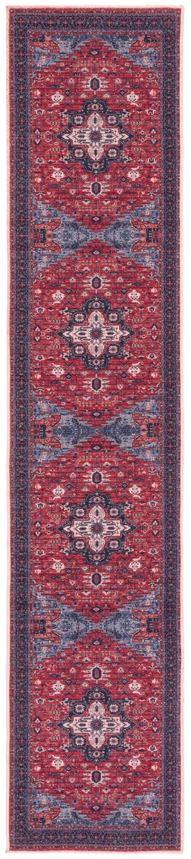 Mistana™ Chenier Oriental Red/Navy Area Rug