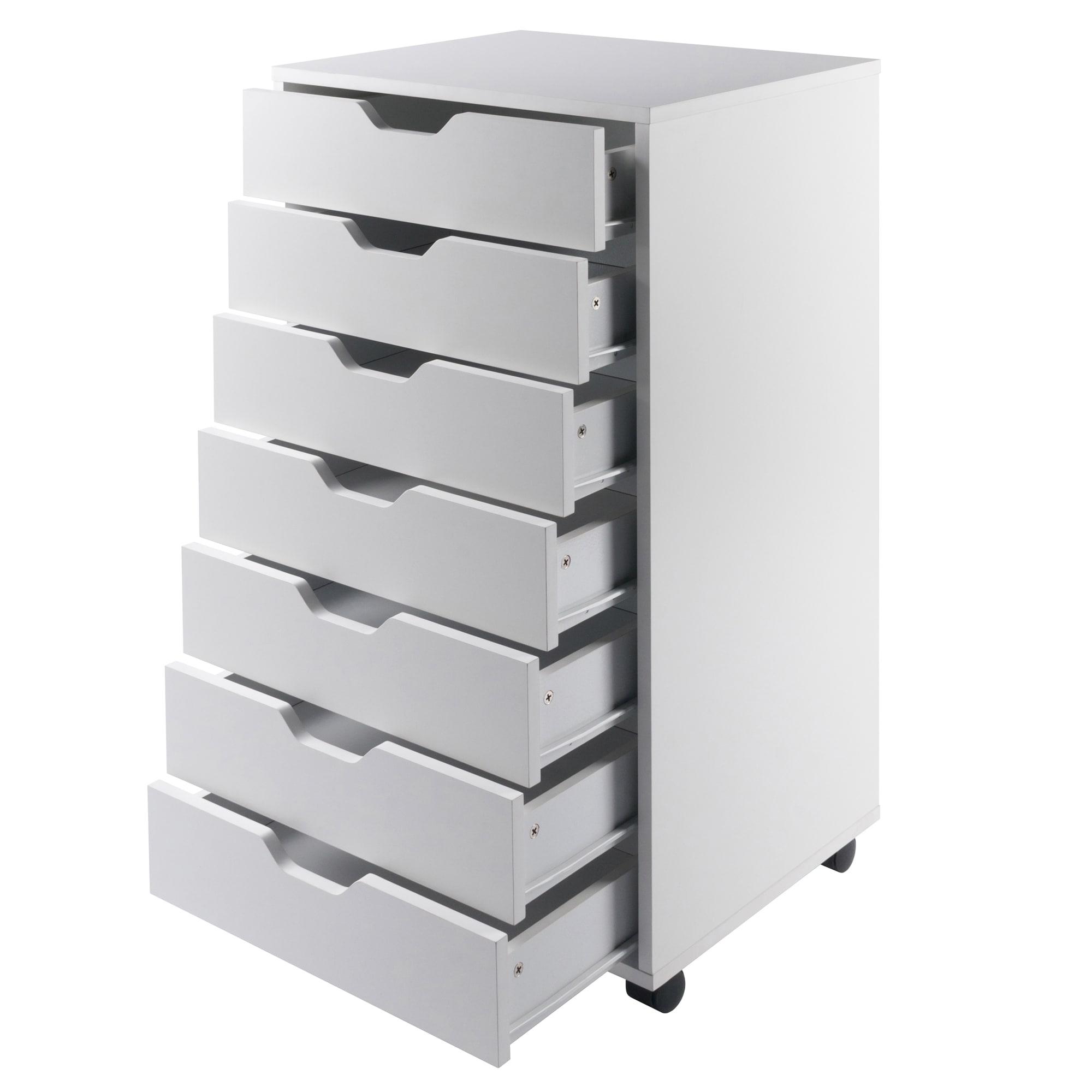 Halifax 7 Drawer Cabinet with Casters White - Winsome