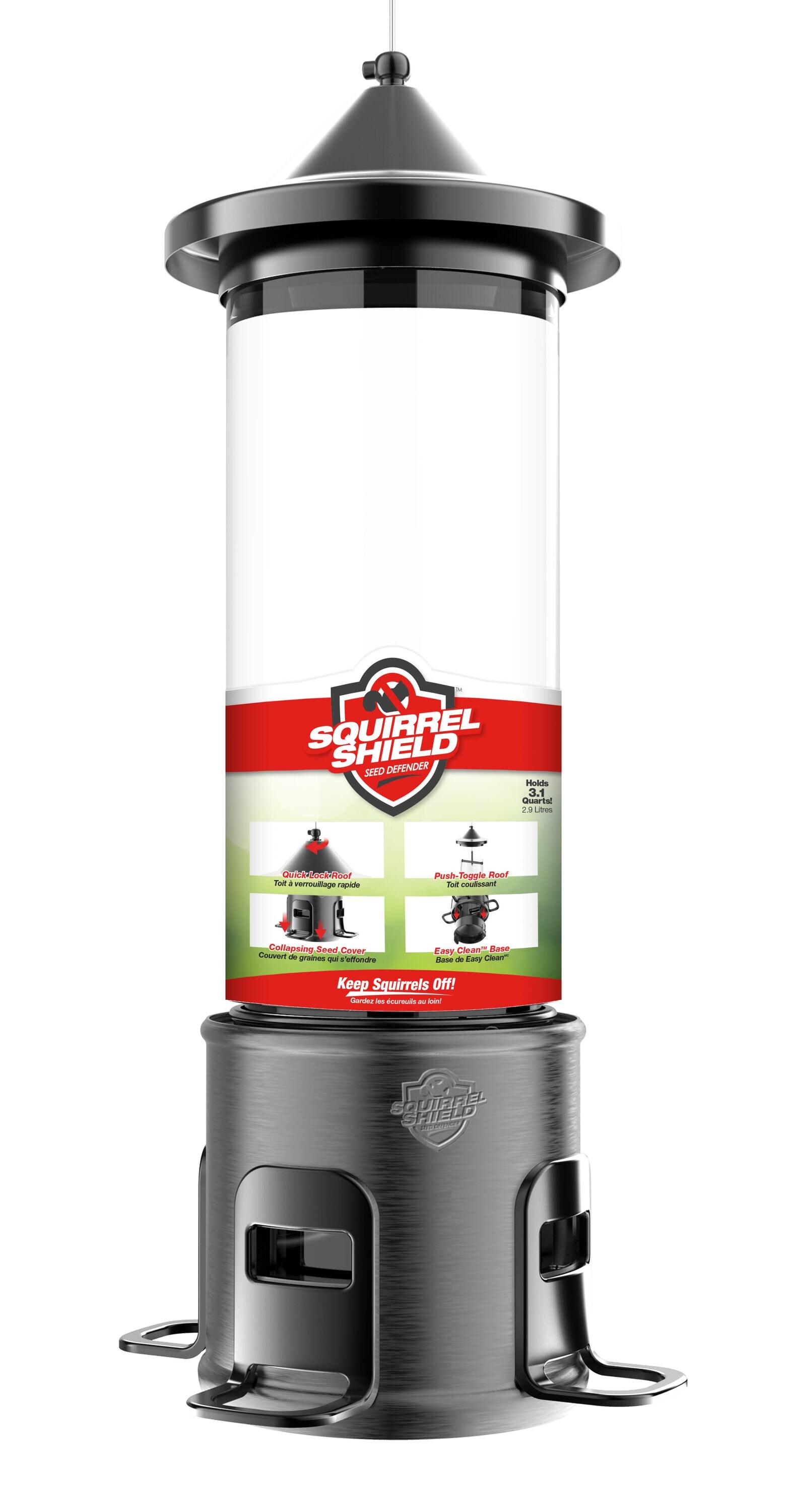 Nature's Way Bird Products 3.1qt Squirrel Shield Metal Feeder 17.25"