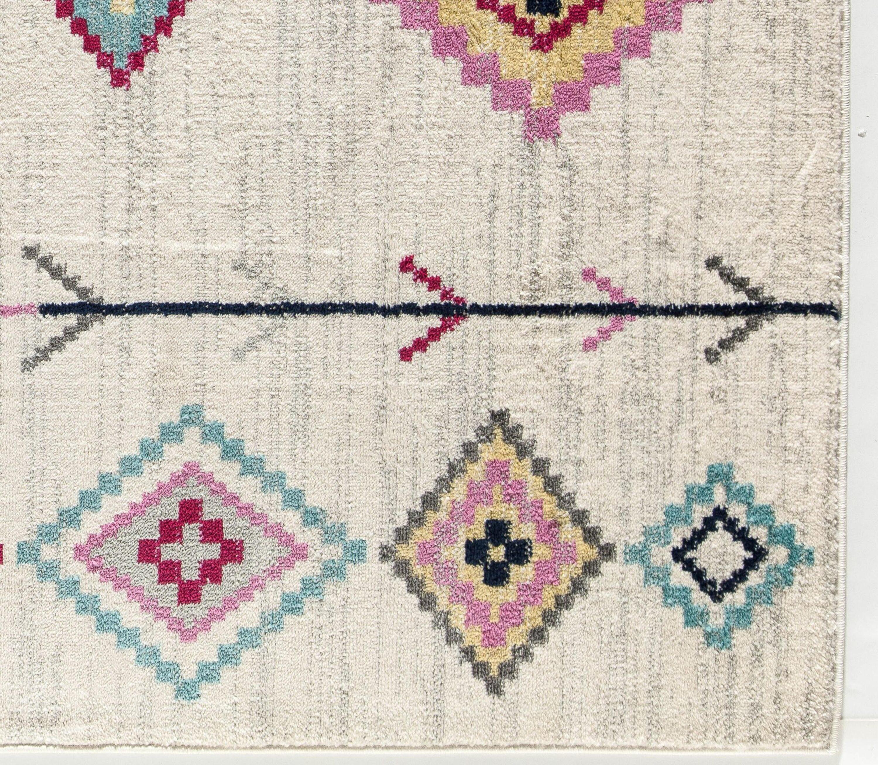Rugs America Soleil BR15A Ivory Area Rug for Dining Room Rug Neutral Rug Living Room Rug Kitchen, 2'x4'