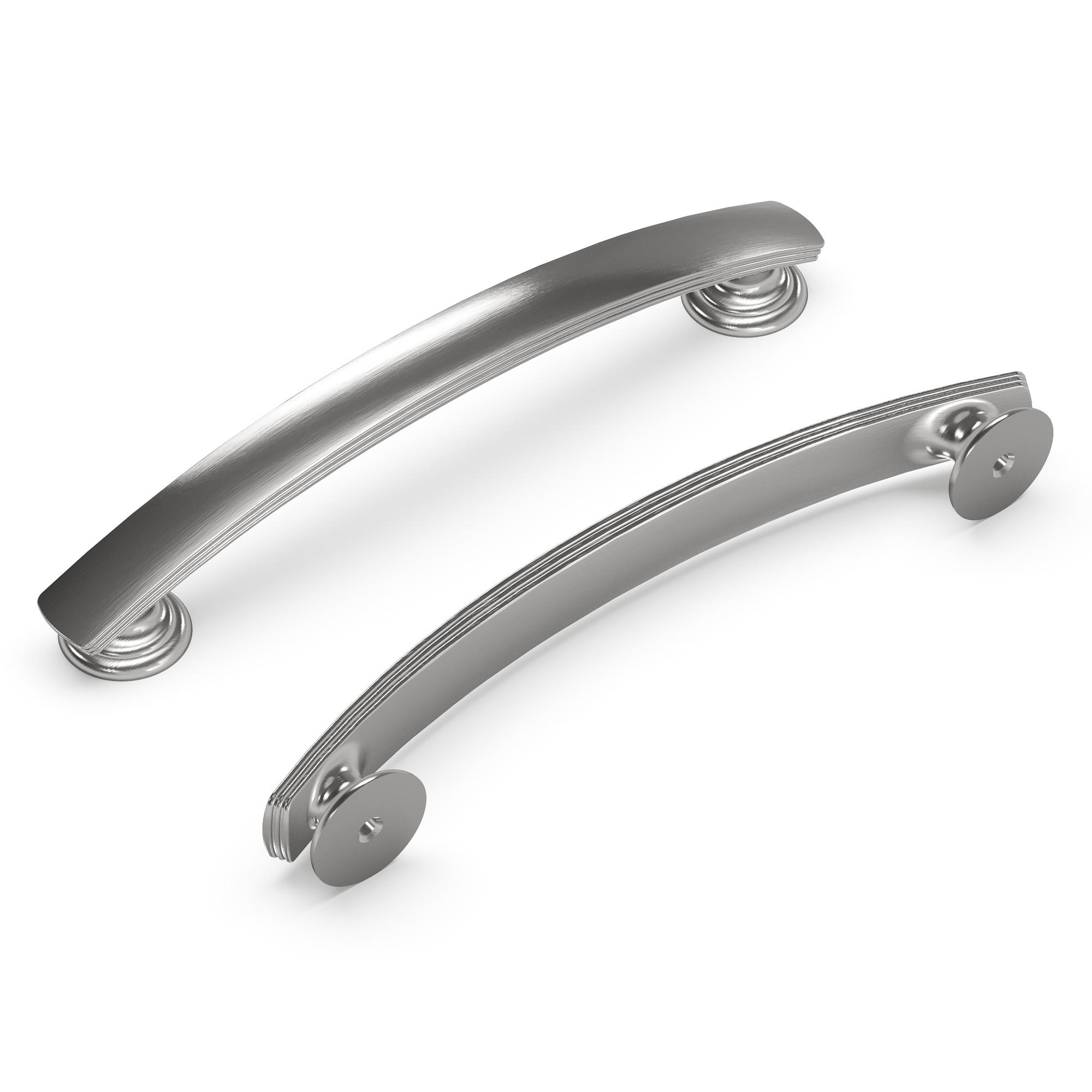 American Diner 5-1/16 in. Modern Arch Cabinet Pull Satin Nickel Handle for Kitchen, Bathroom, and Furniture (10 Pack)