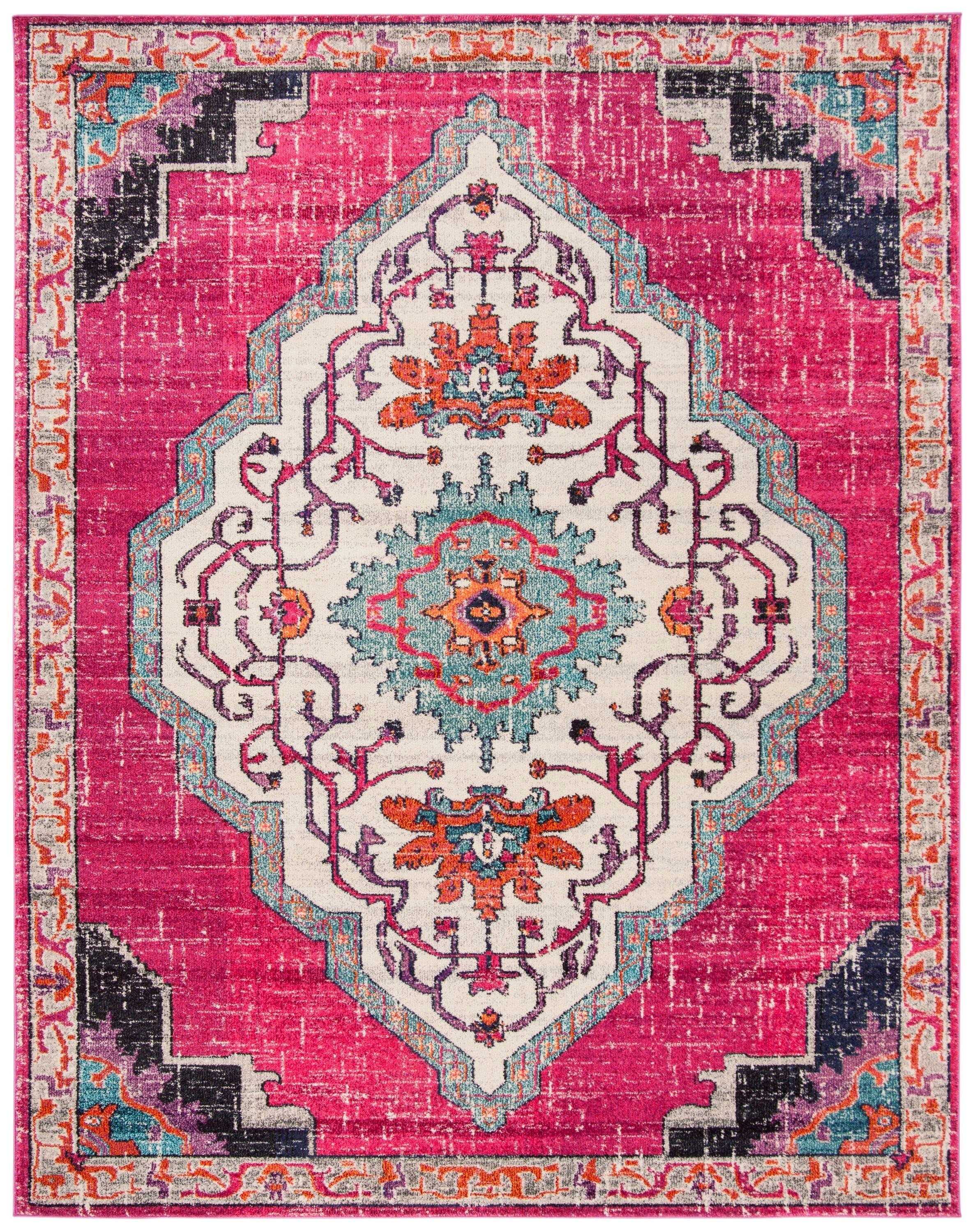 Monaco MNC254 Power Loomed Indoor Area Rug - Pink/Multi - 8'x10' - Safavieh