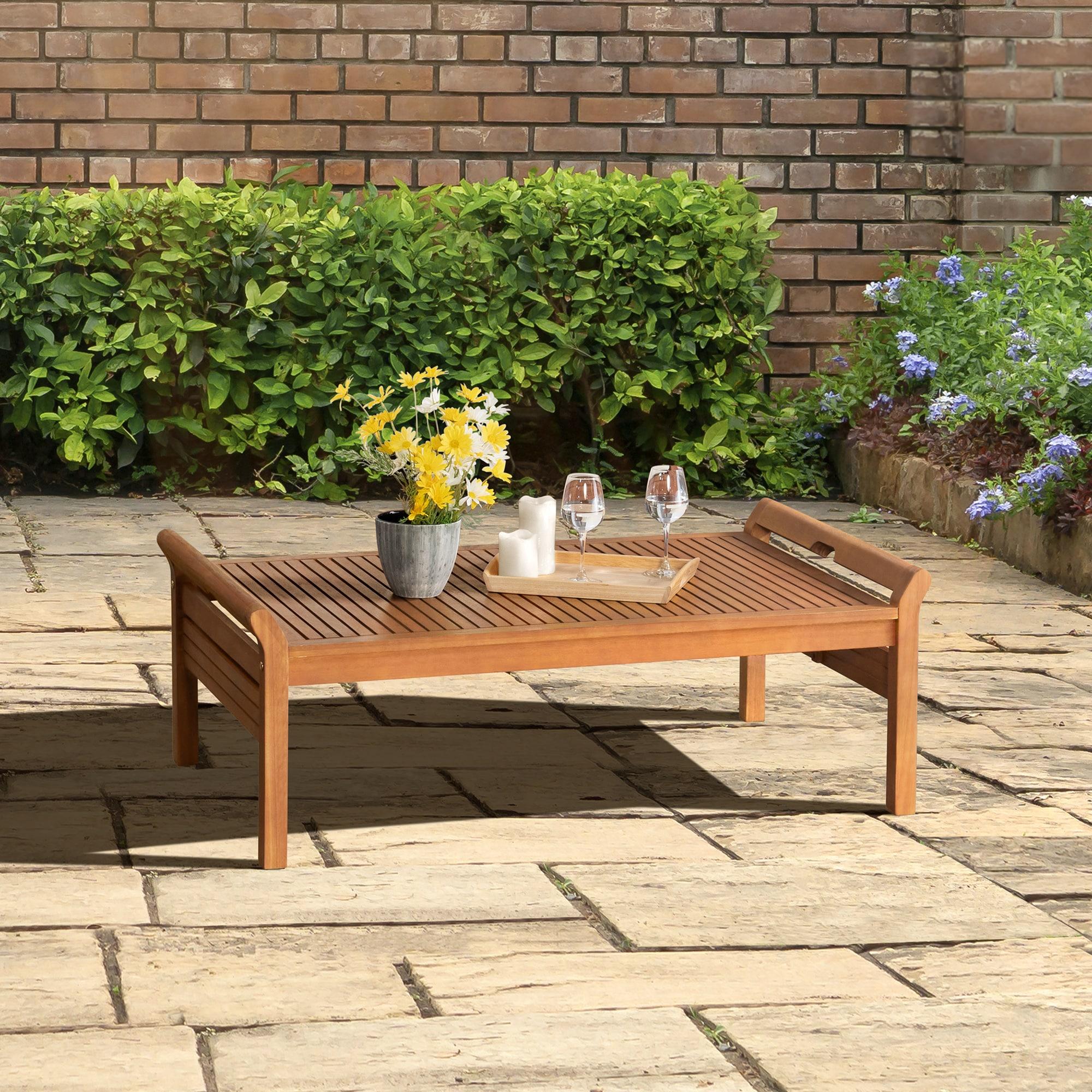 Stamford 49" Wide Solid Wood Outdoor Rectangular Coffee Table