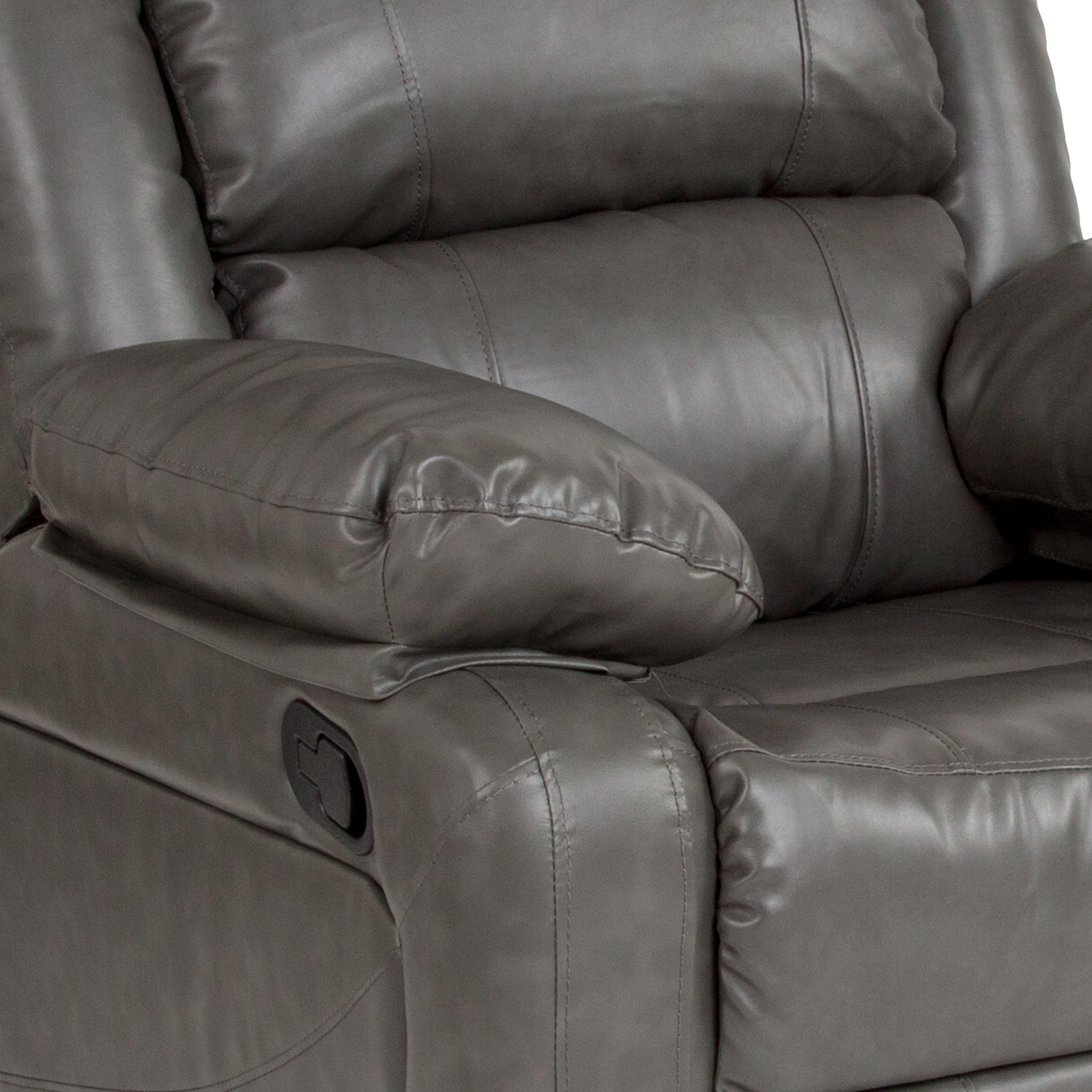 Flash Furniture Harmony Series Gray LeatherSoft Recliner