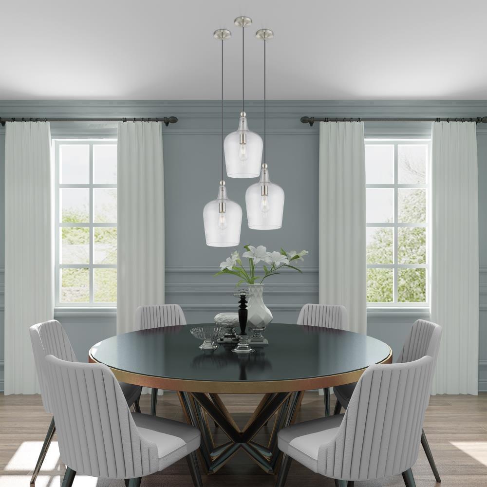 Livex Lighting Art Glass 1 - Light Pendant in  Brushed Nickel