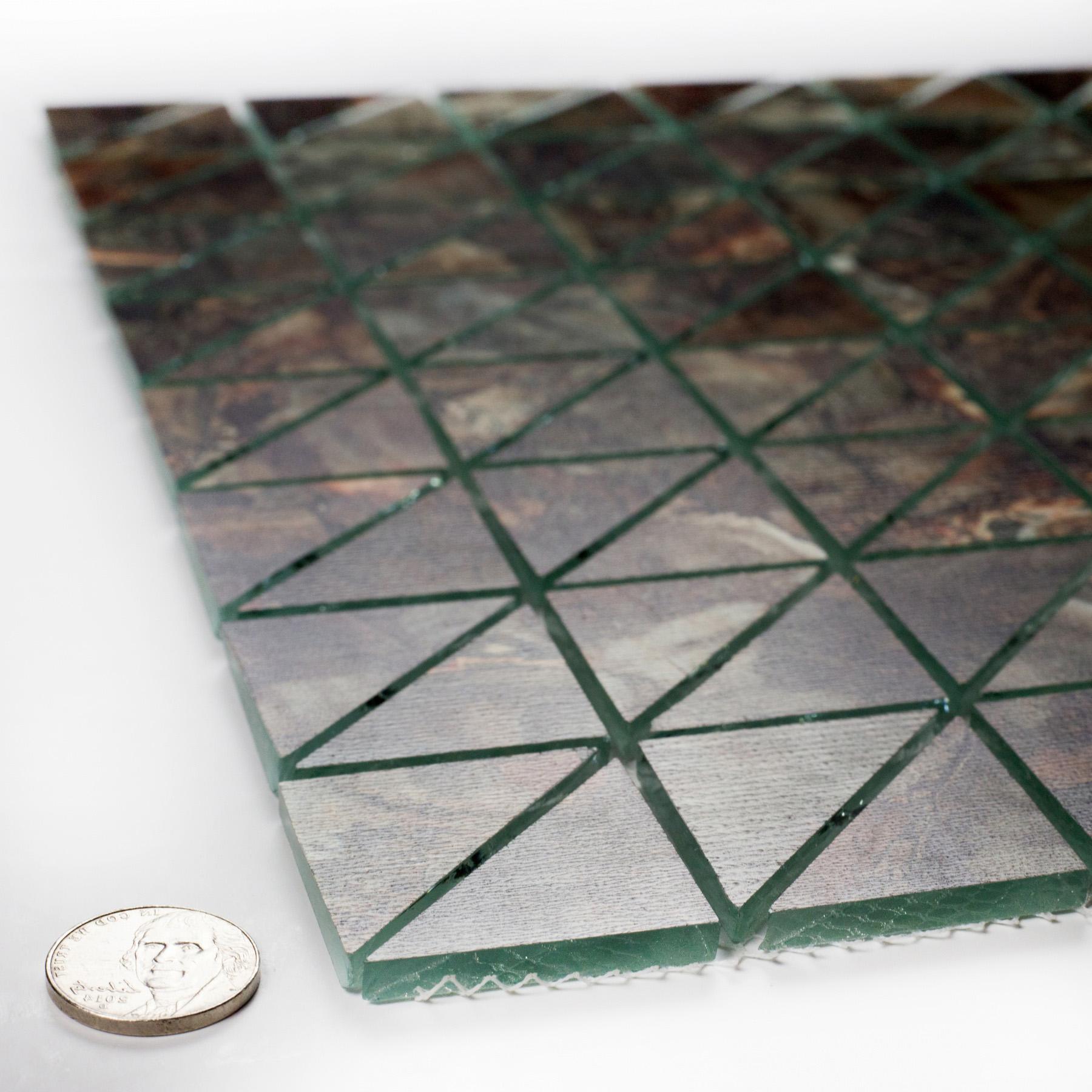 Art Deco Triangle 0.75" x 0.75" Glass Mosaic Tile