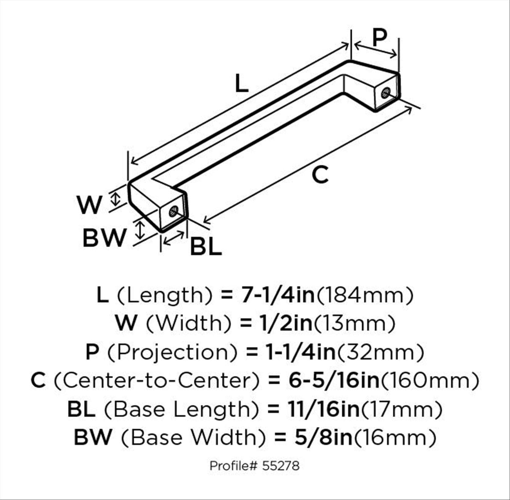 Blackrock 6.3125" Center to Center Bar Pull