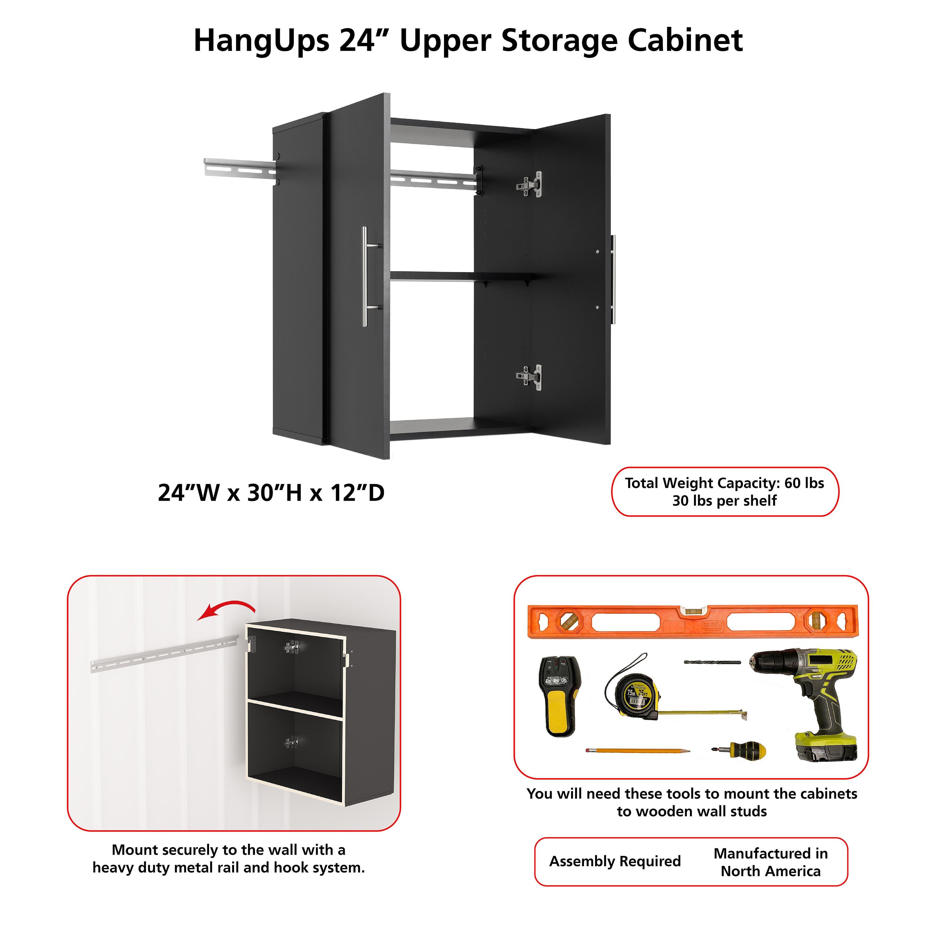 Prepac HangUps 24" Upper Storage Cabinet, White