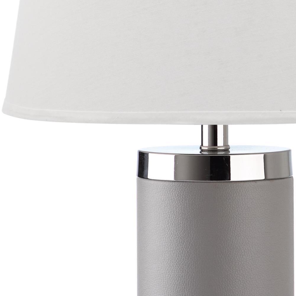 Leather Column Table Lamp (Set of 2) - Grey - Safavieh.