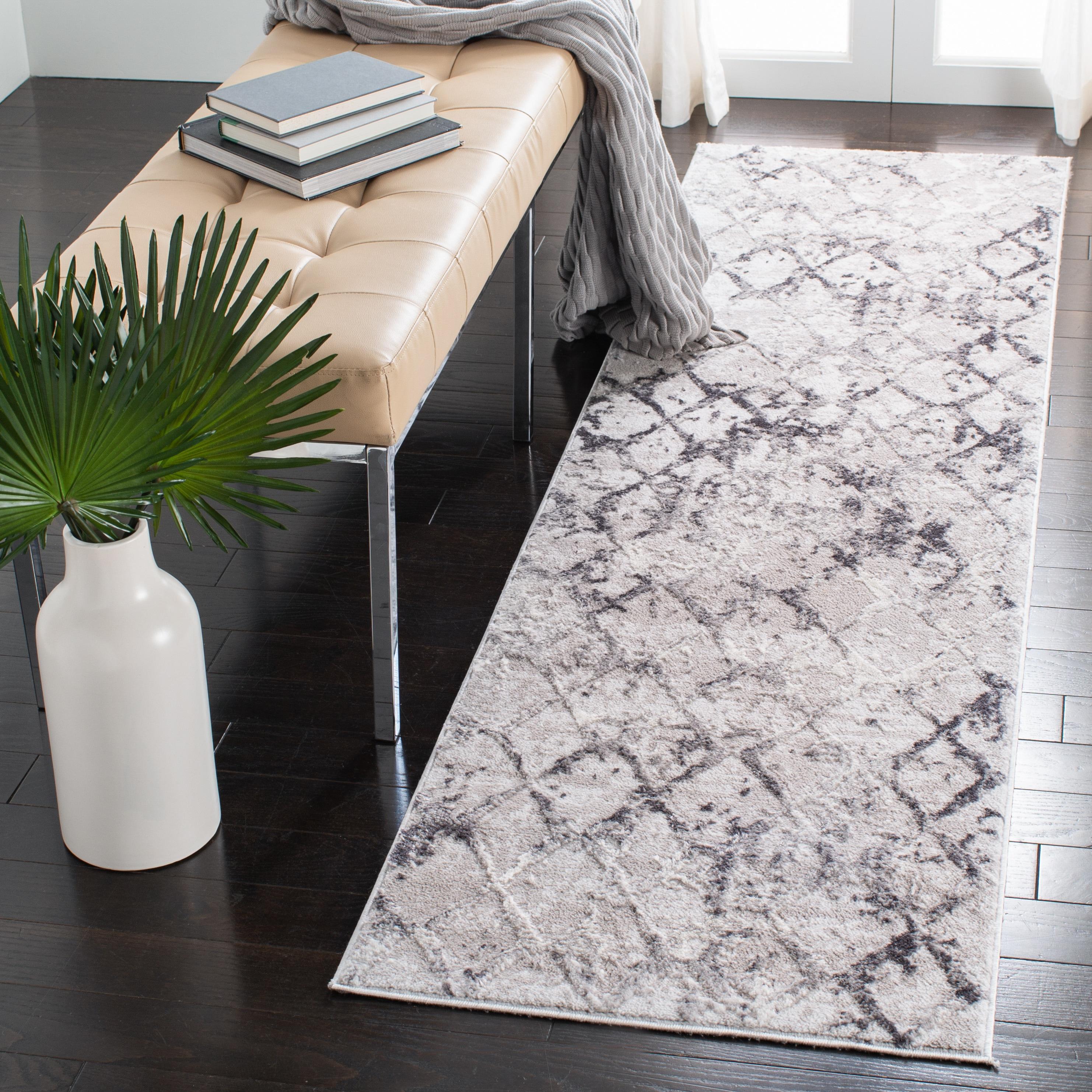 Amelia ALA783 Power Loomed Runner Rug  - Grey/Light Grey - 2'2"x20' - Safavieh.