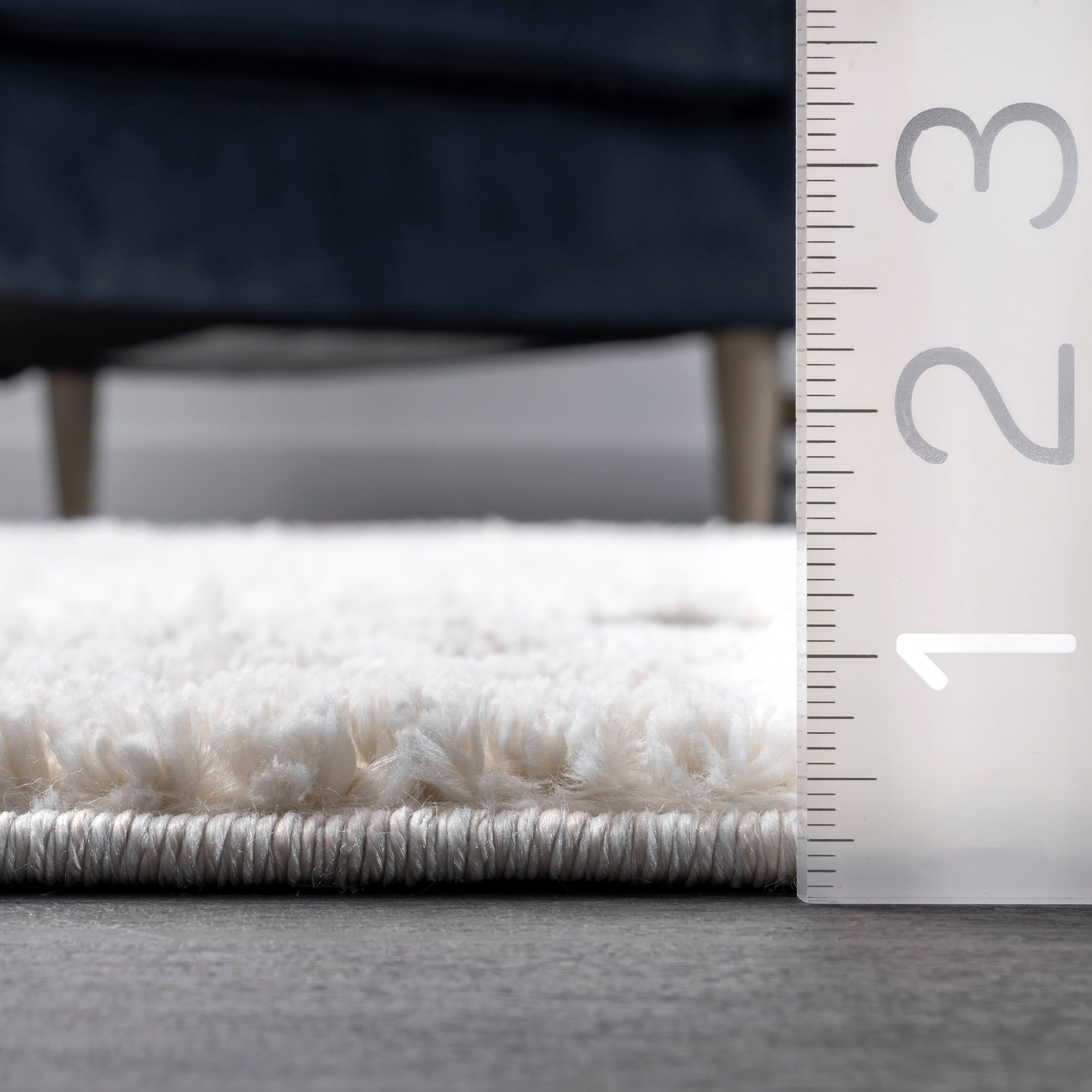 Nuloom 2x3 Ansley Moroccan Tassel Indoor Area Rug, Light Grey, Textured Bohemian Design, Plush High Pile, Stain Resistant, Bedroom, Living Room