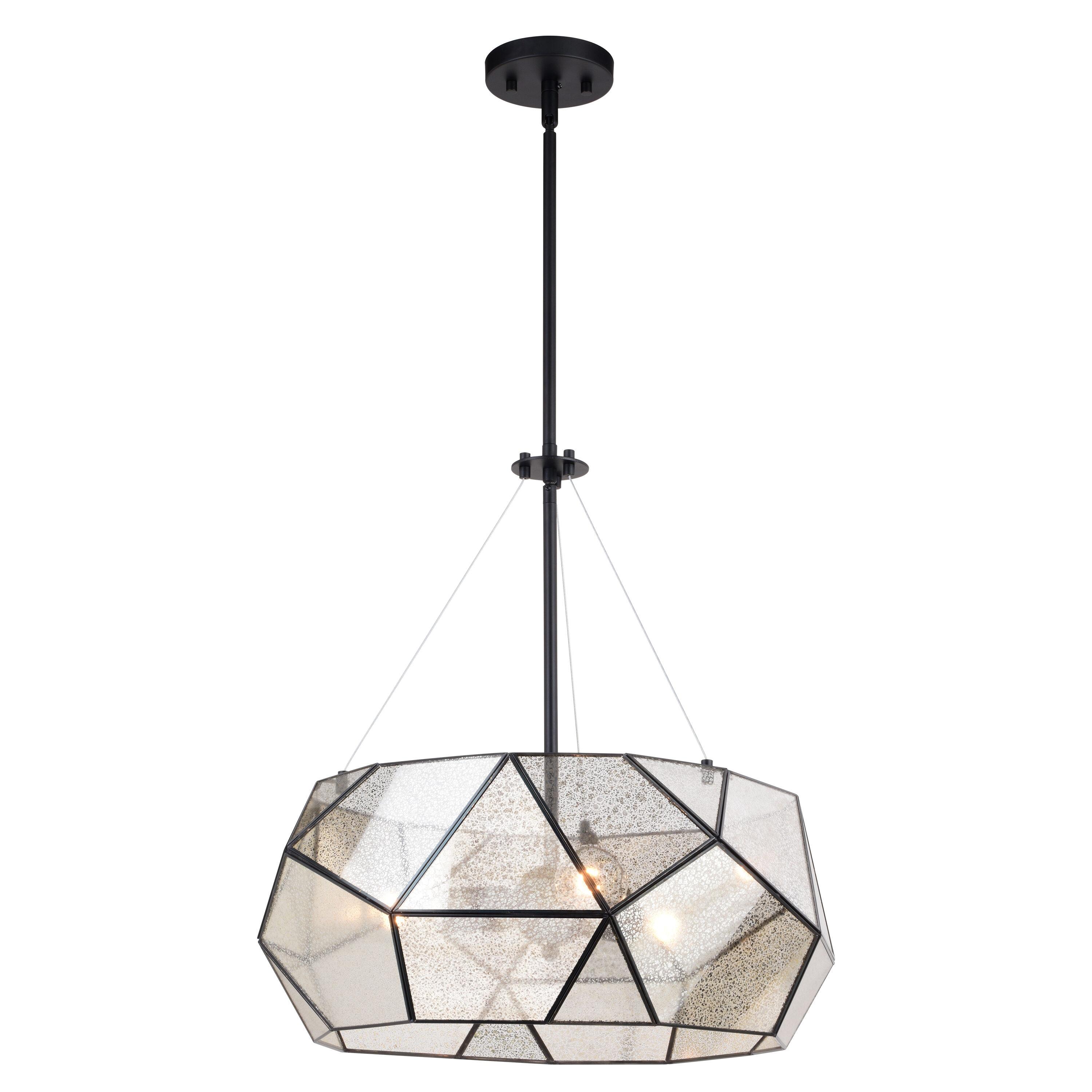 3 - Light Dimmable Geometric Chandelier