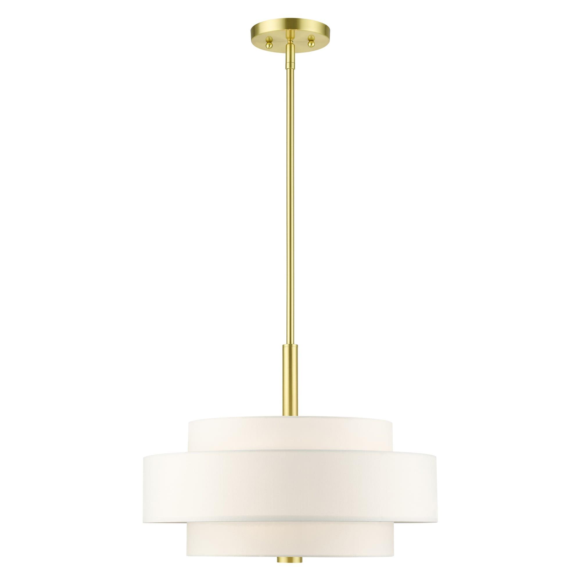 Livex Lighting Meridian 4 - Light Chandelier in  Satin Brass