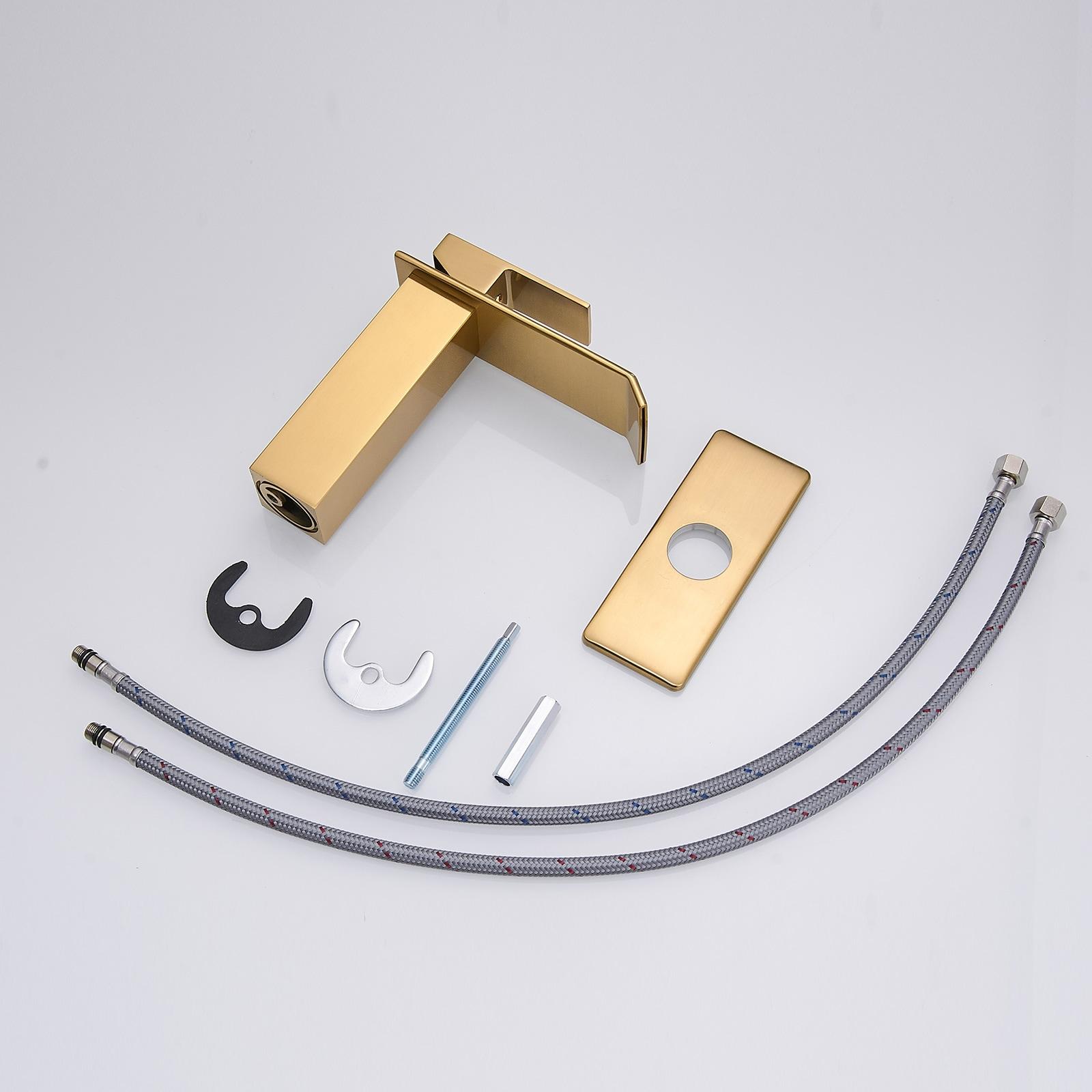 VIBRANTBATH Single-Hole Single-handle Bathroom Faucet with Drain Assembly YZJ9004-G-2