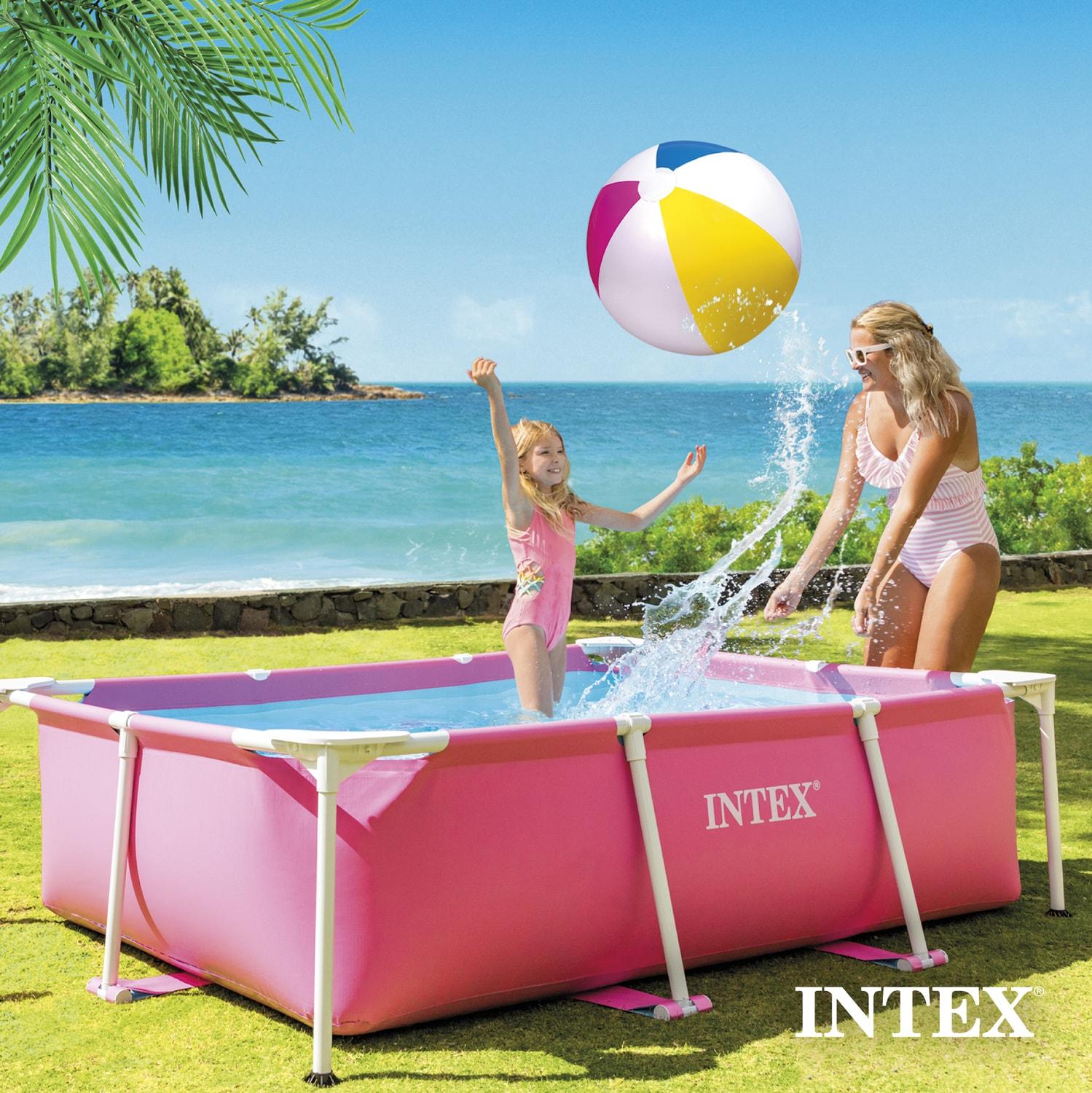 Intex Plastic Rectangle Frame Set Pool 23.62'' H x 59'' W x 86.62'' L