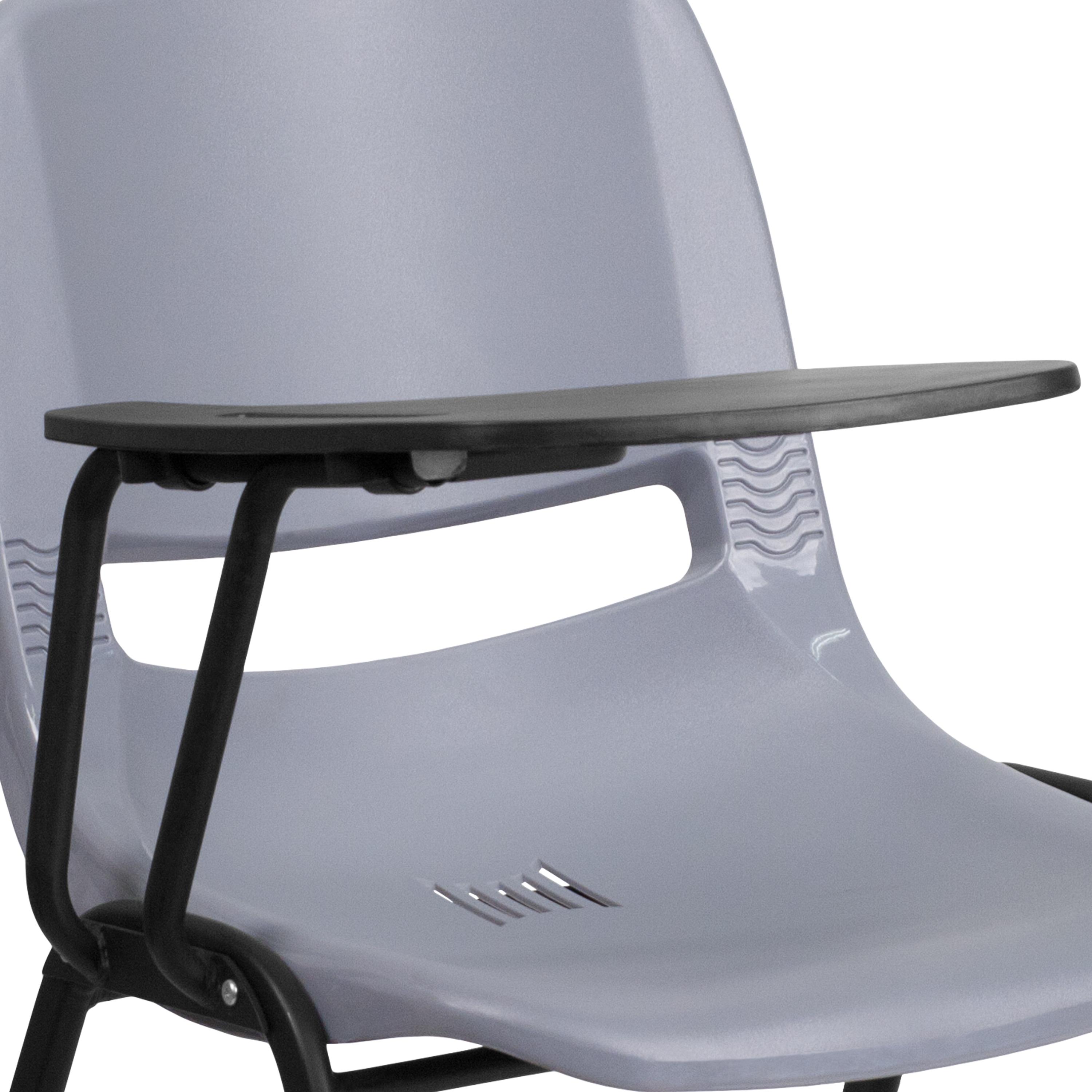Westley Ergonomic Shell Chair with Right Handed Flip-Up Tablet Arm